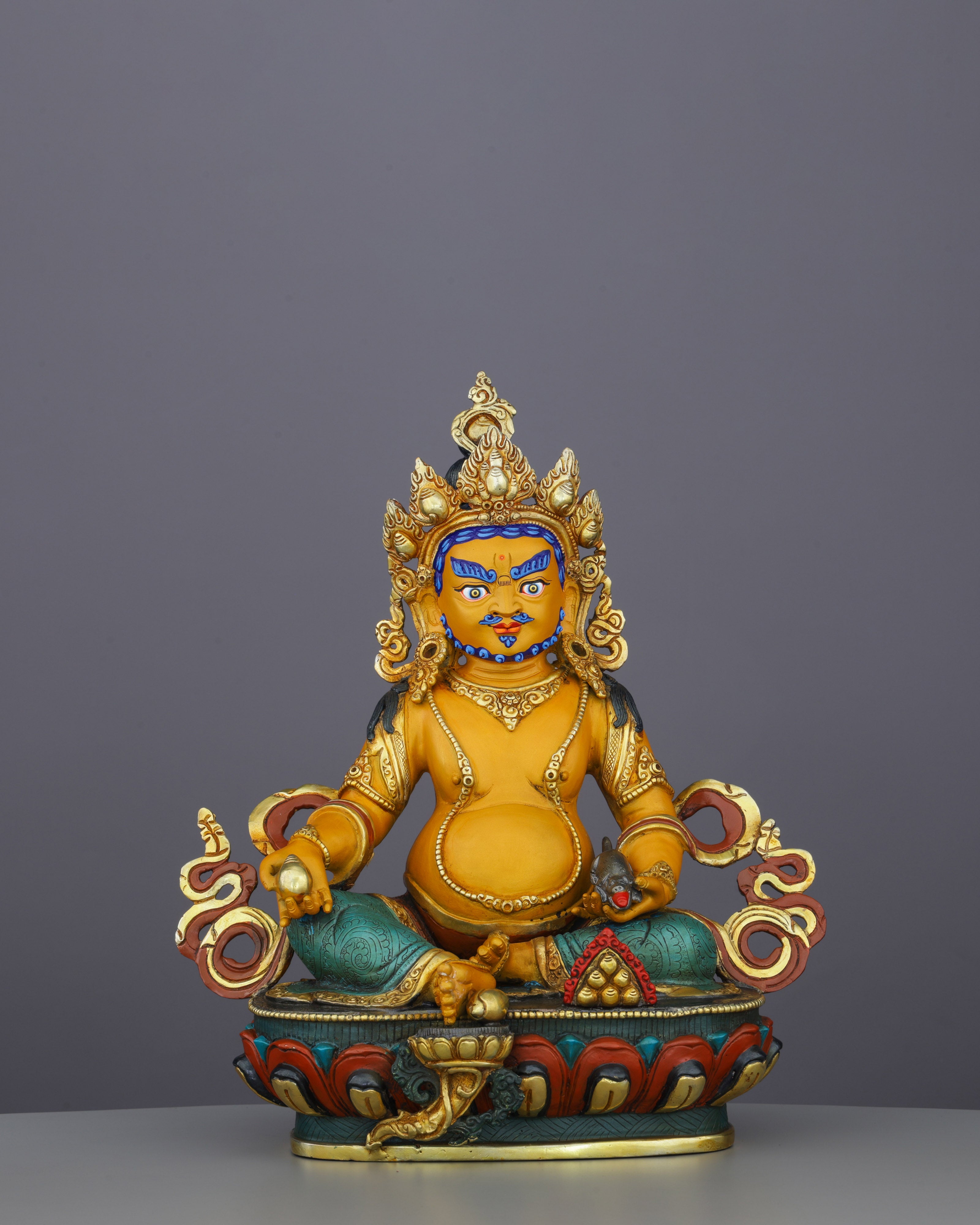 Divine Abundance | Vibrant Nepalese Dzambhala Statue