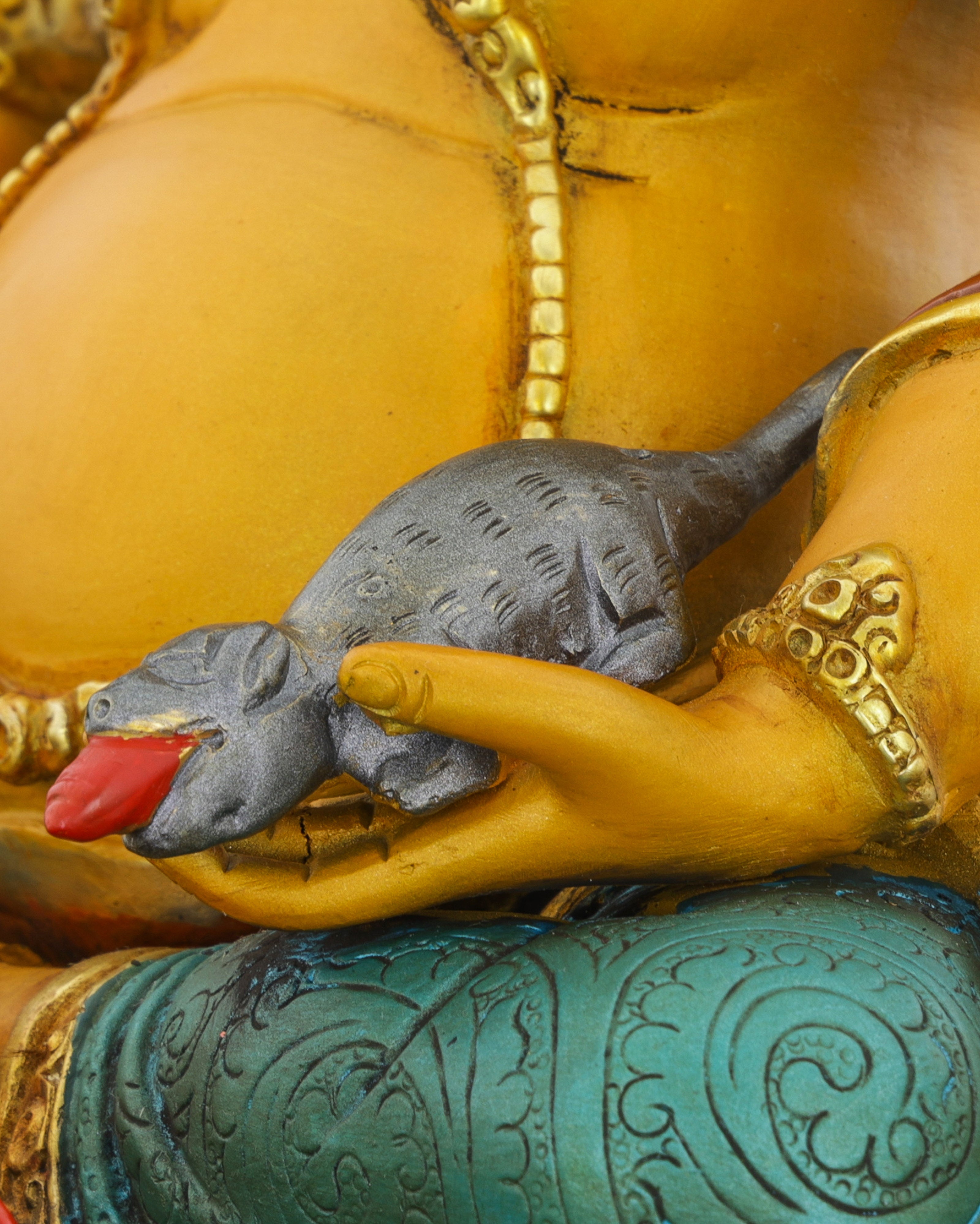 Divine Abundance | Vibrant Nepalese Dzambhala Statue
