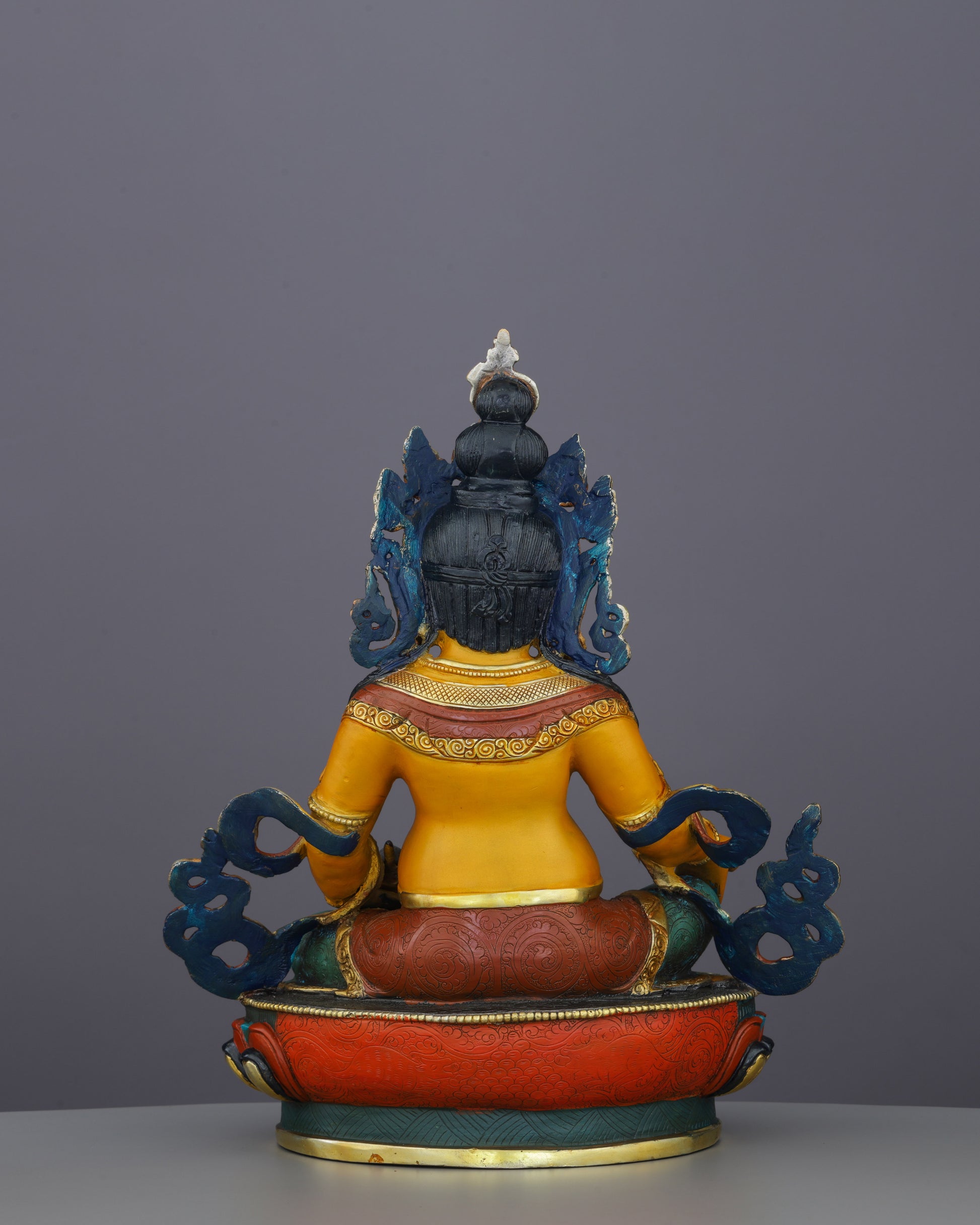Divine Abundance | Vibrant Nepalese Dzambhala Statue - Authentic Handcrafted Statue