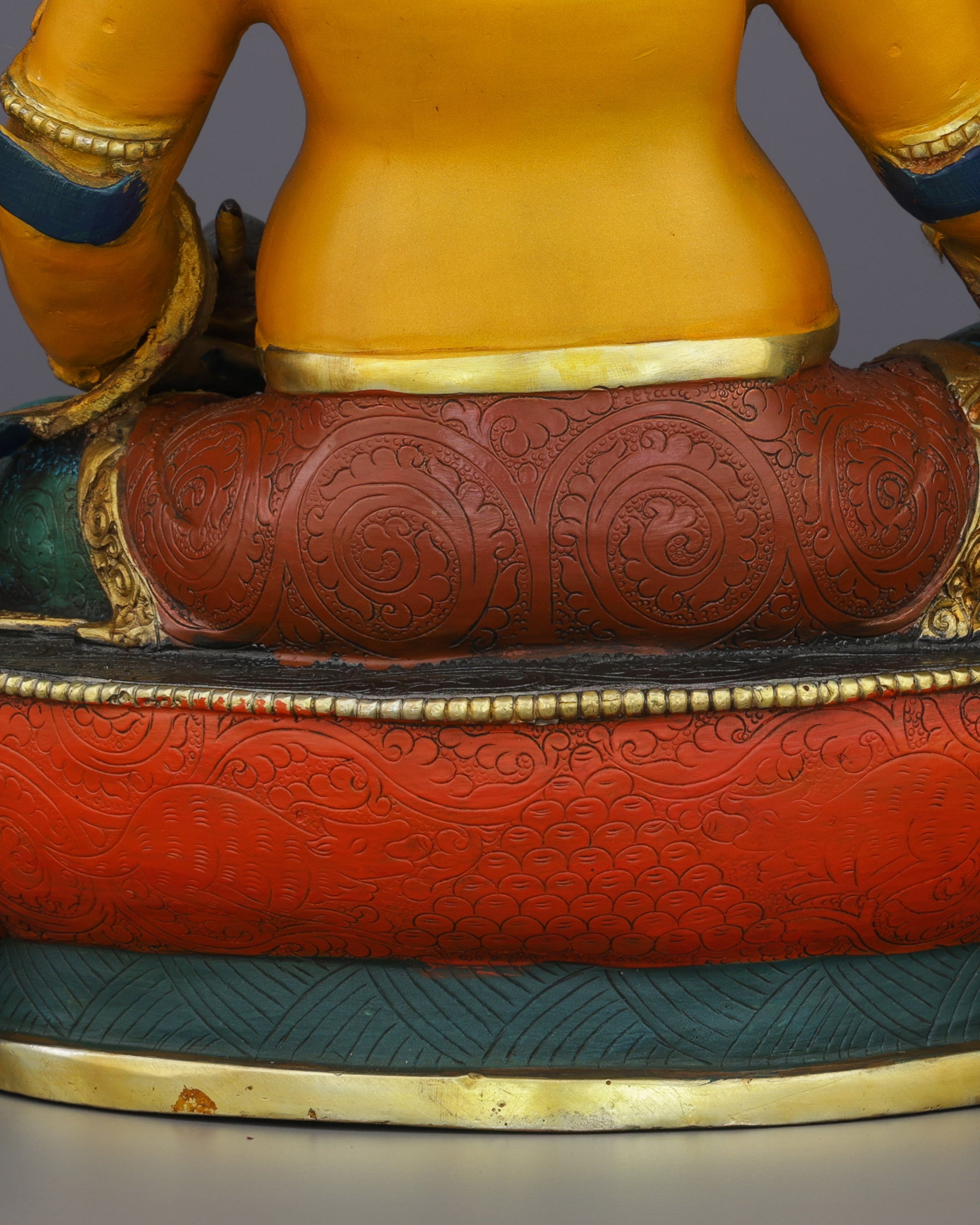 Divine Abundance | Vibrant Nepalese Dzambhala Statue - Authentic Handcrafted Statue