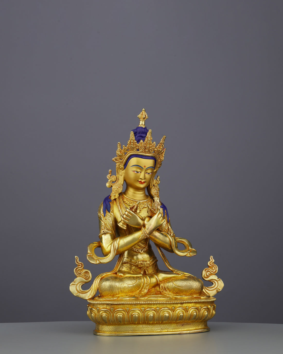Primordial Wisdom | Handcrafted 24K Gold Gilded Vajradhara - Handcrafted Buddhist Statue - Authentic Sacred Art