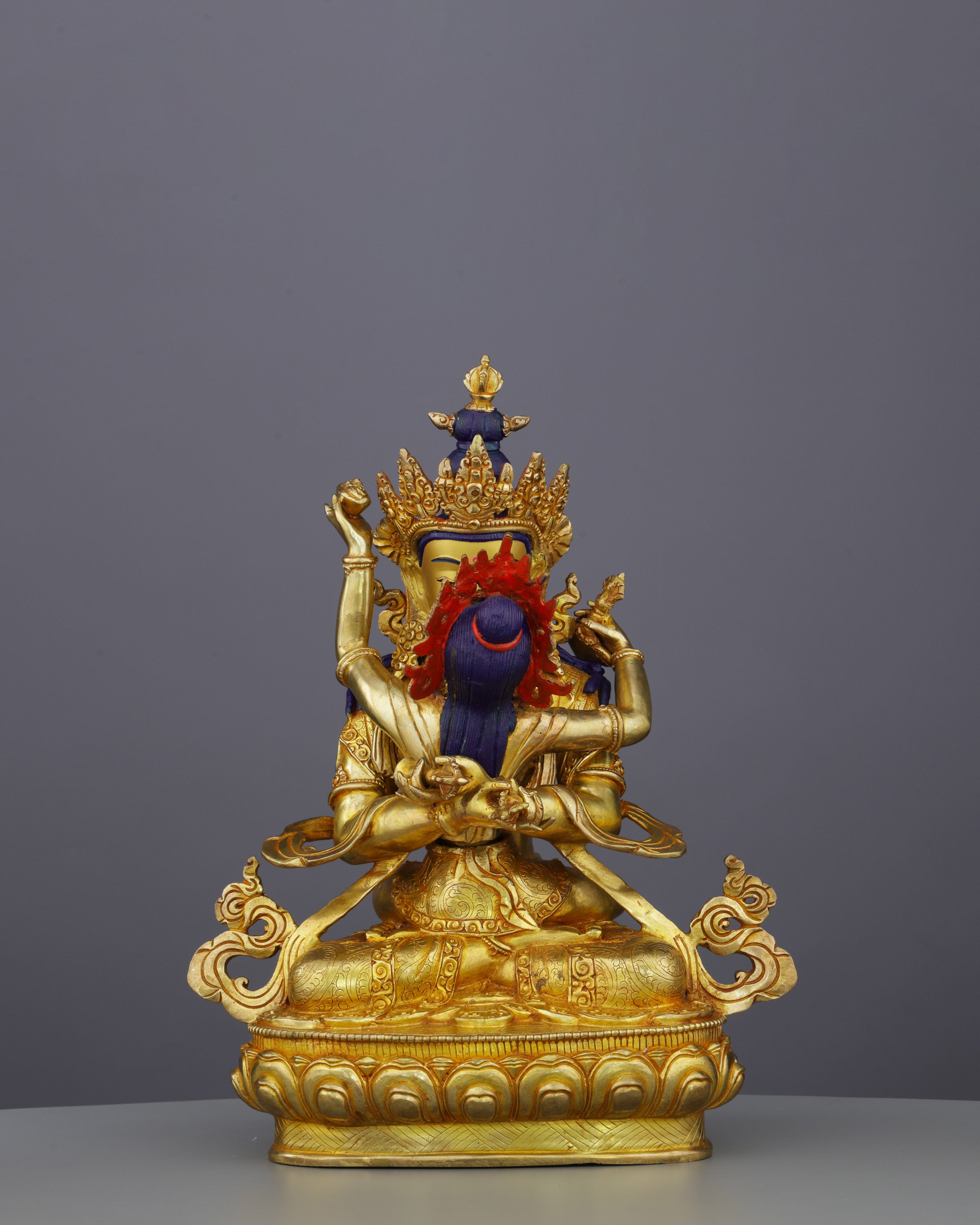 Divine Union | Exquisite 24K Gold Vajradhara Shakti Statue&nbsp;