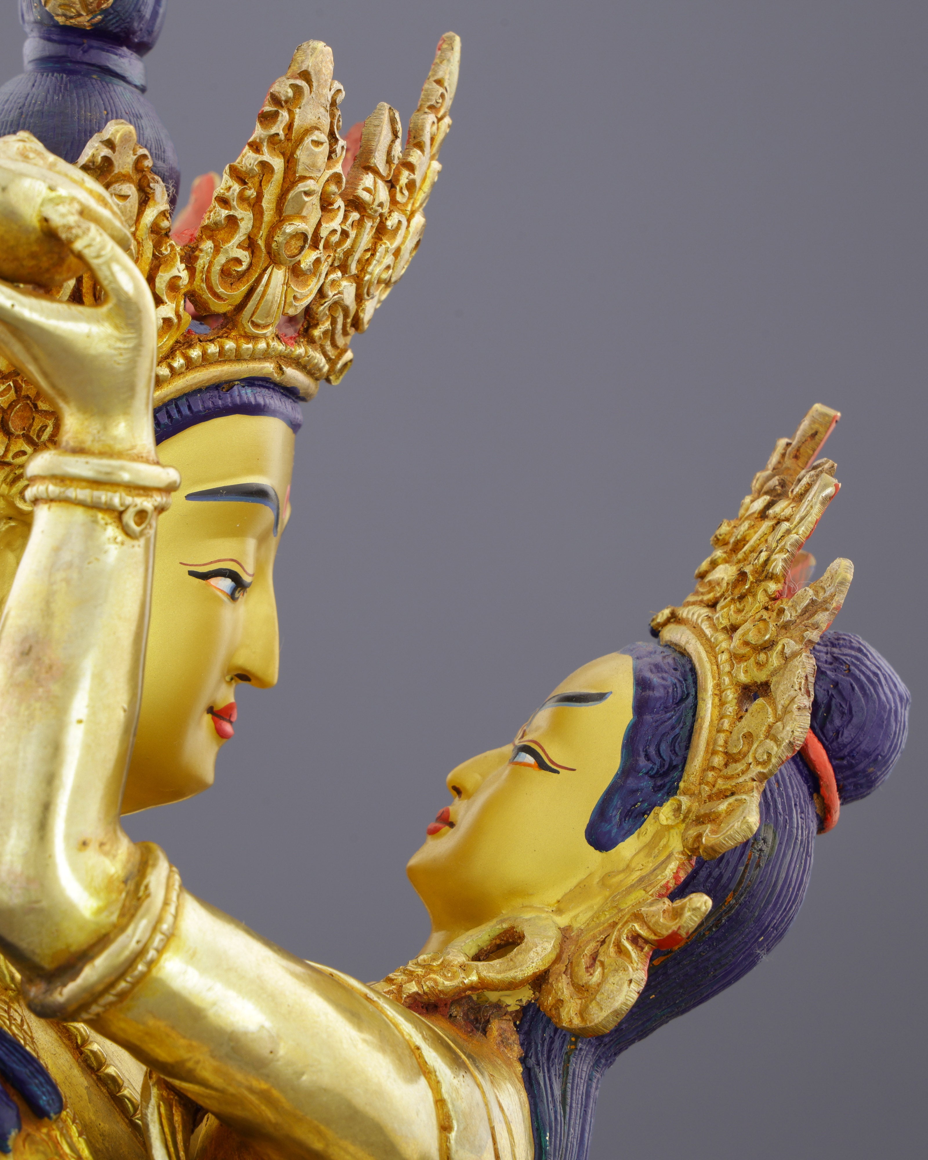 Divine Union | Exquisite 24K Gold Vajradhara Shakti Statue&nbsp;