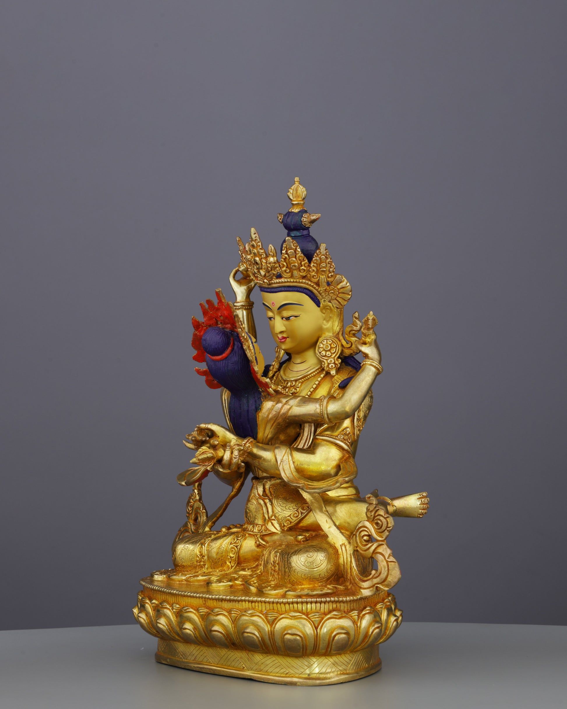 Divine Union | Exquisite 24K Gold Vajradhara Shakti Statue&nbsp; - Authentic Handcrafted Statue