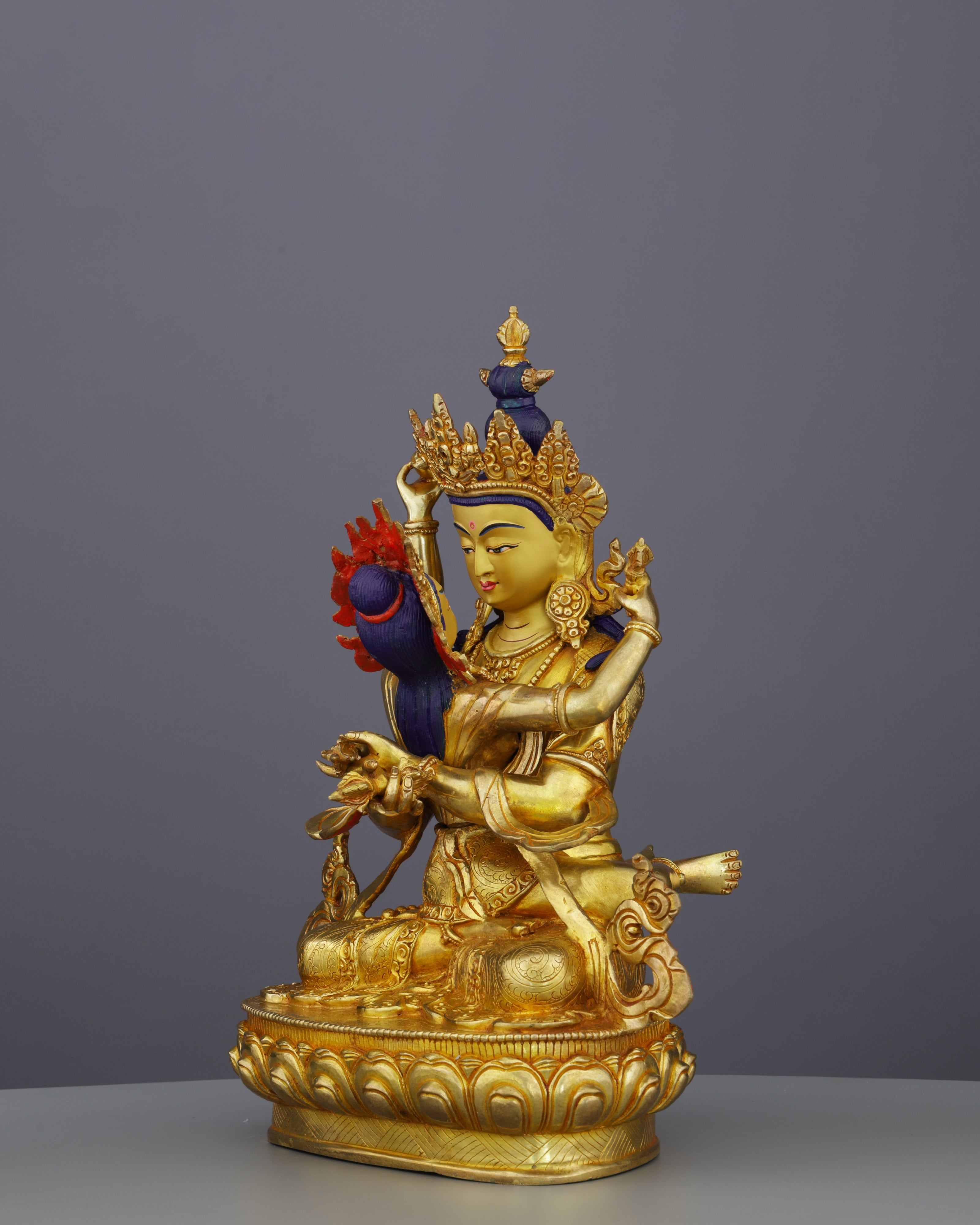 Divine Union | Exquisite 24K Gold Vajradhara Shakti Statue&nbsp;
