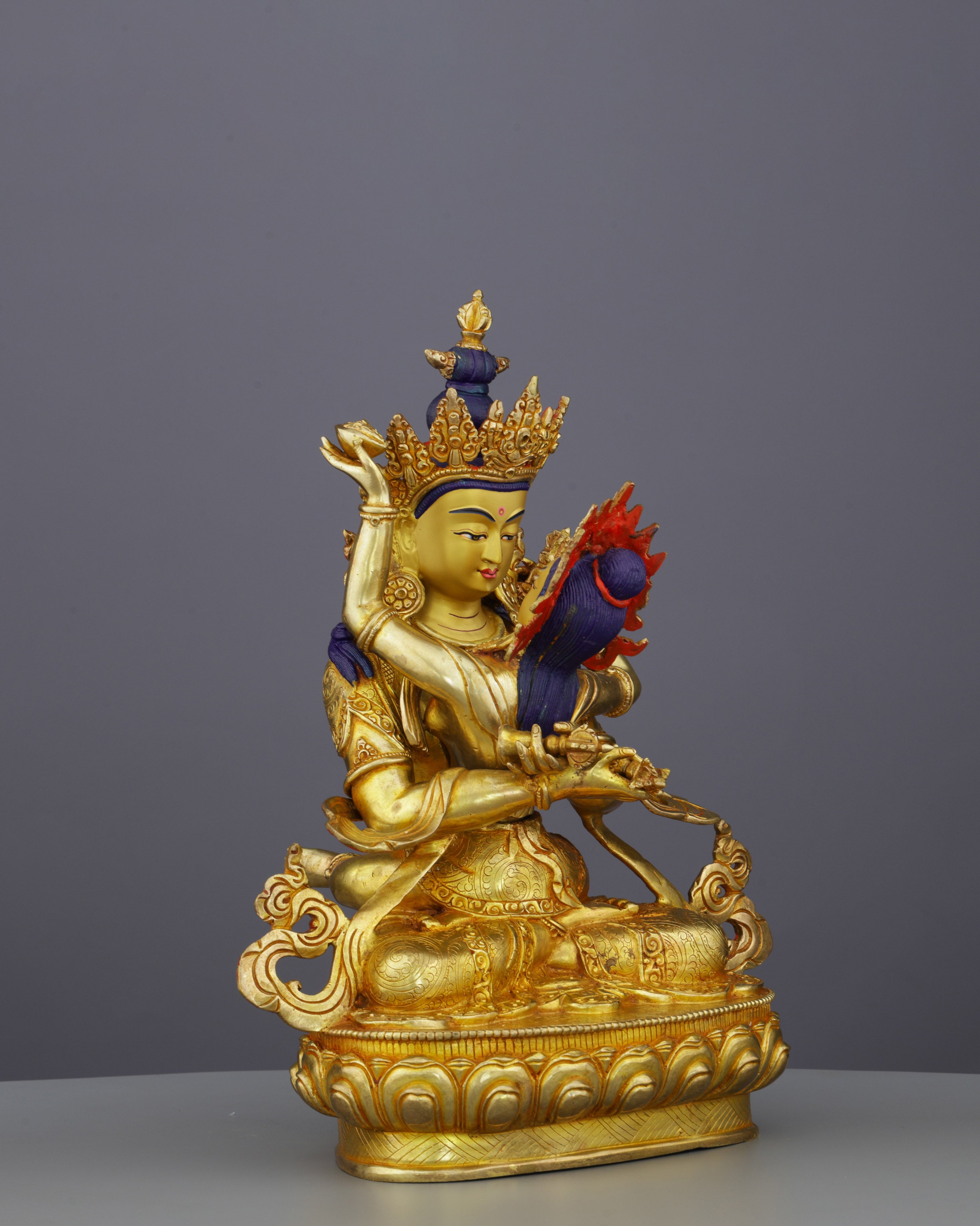 Divine Union | Exquisite 24K Gold Vajradhara Shakti Statue&nbsp;
