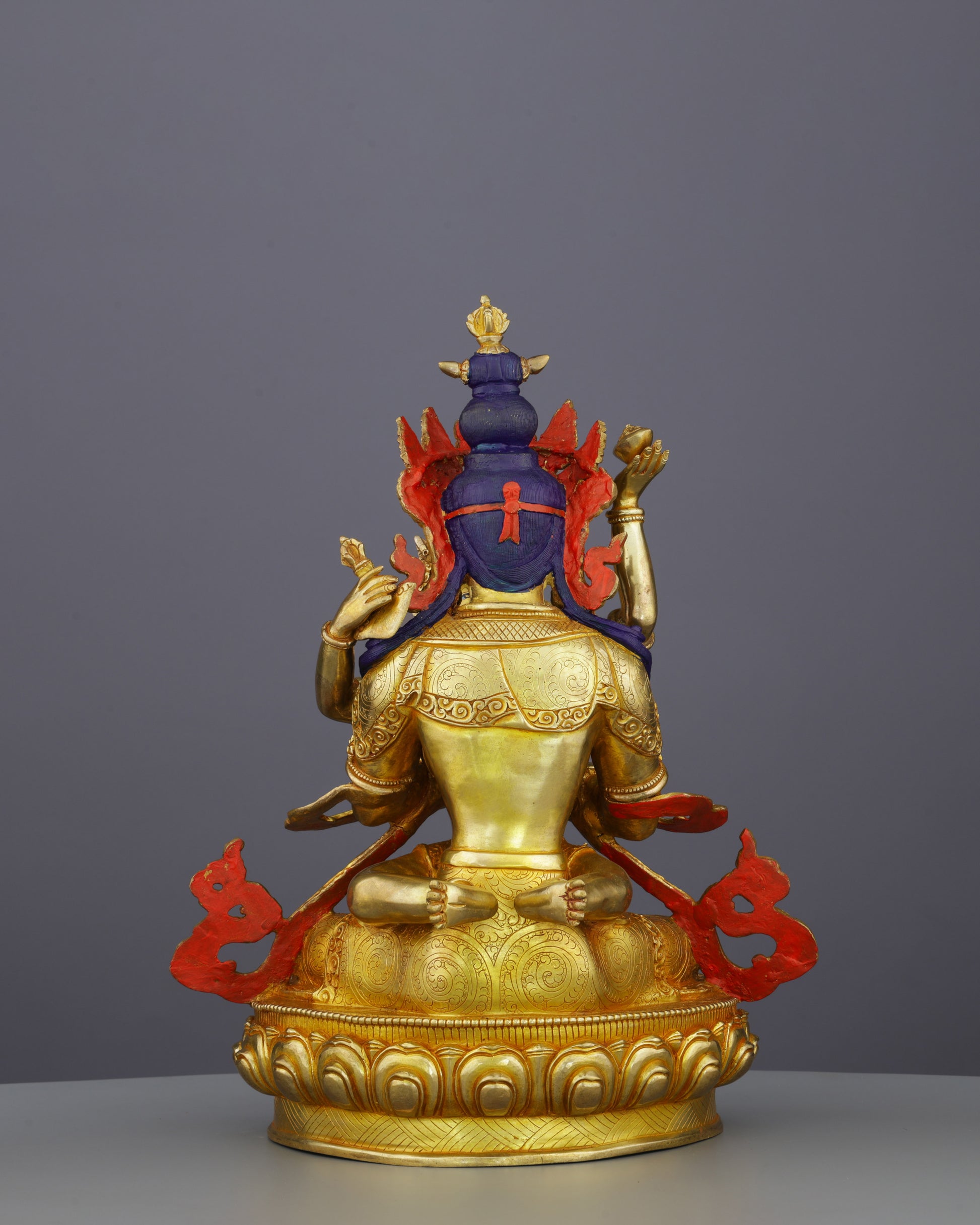 Divine Union | Exquisite 24K Gold Vajradhara Shakti Statue&nbsp; - Authentic Handcrafted Statue