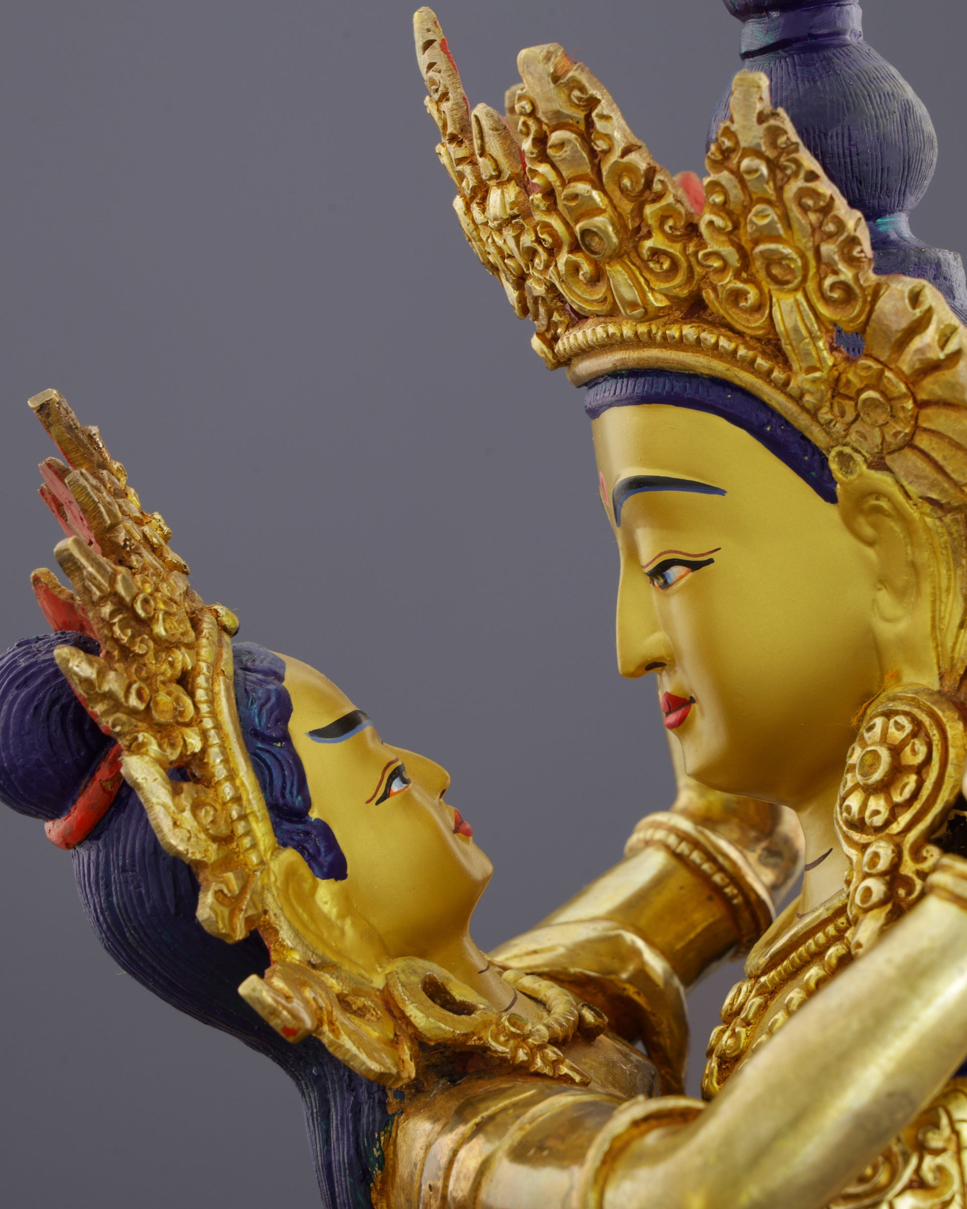 Divine Union | Exquisite 24K Gold Vajradhara Shakti Statue&nbsp; - Authentic Handcrafted Statue