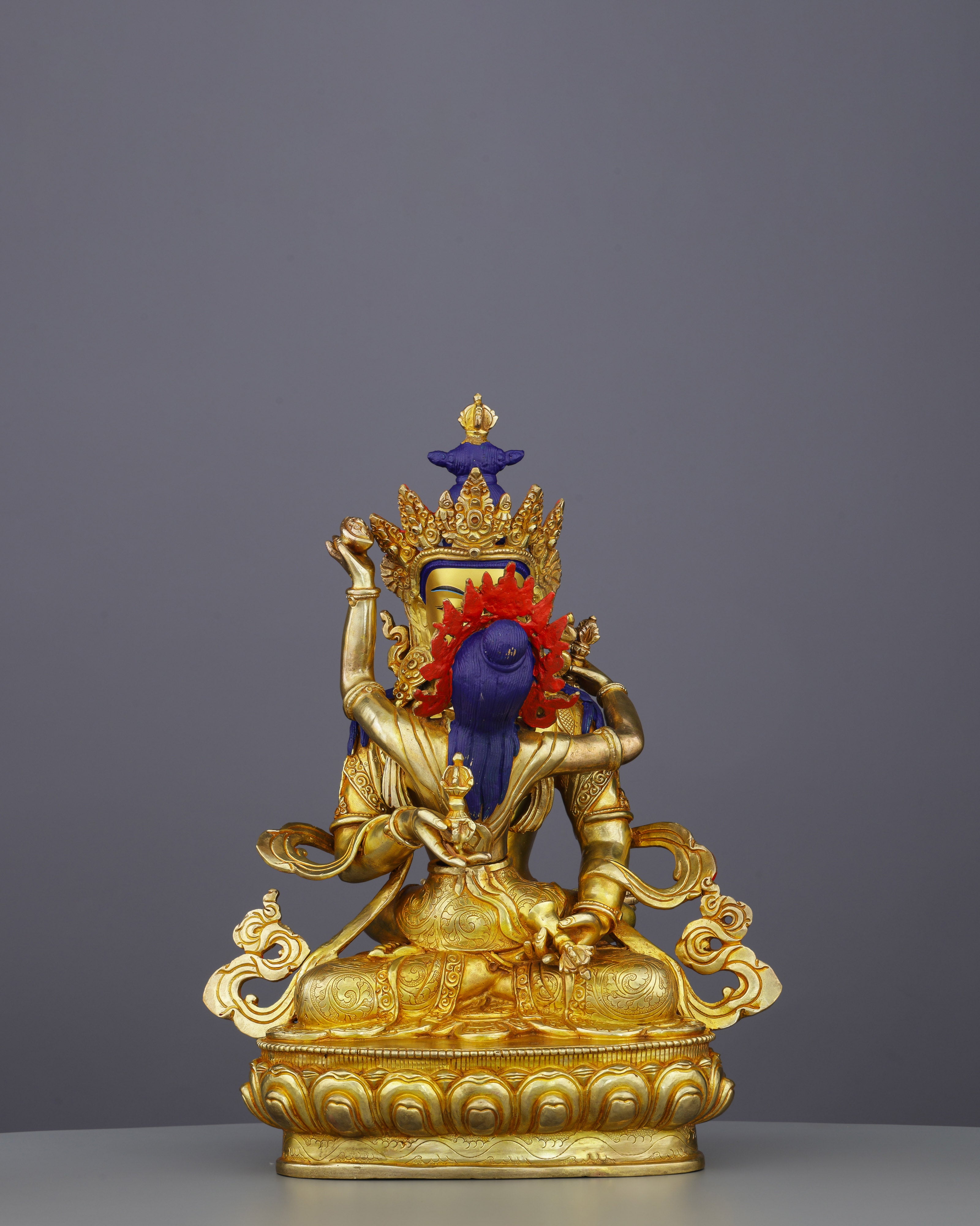 Purity Embodied | Magnificent 24K Gold Vajrasattva Shakti Statue from Nepal
