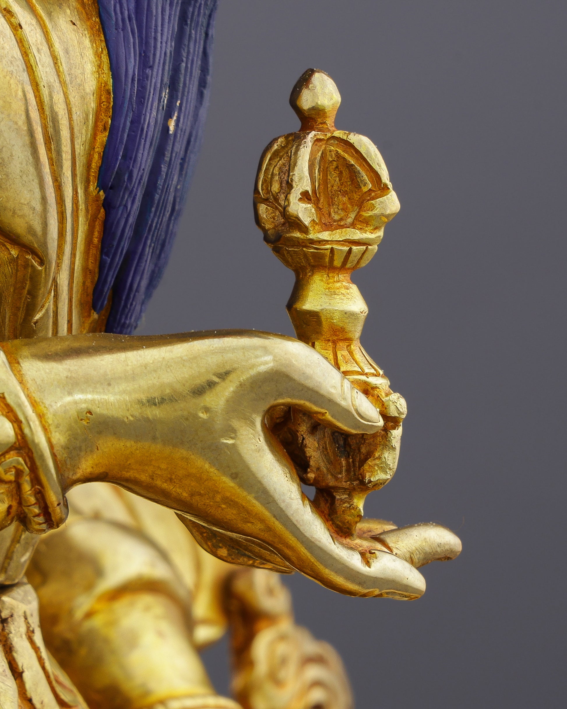 Purity Embodied | Magnificent 24K Gold Vajrasattva Shakti Statue from Nepal - Authentic Handcrafted Statue