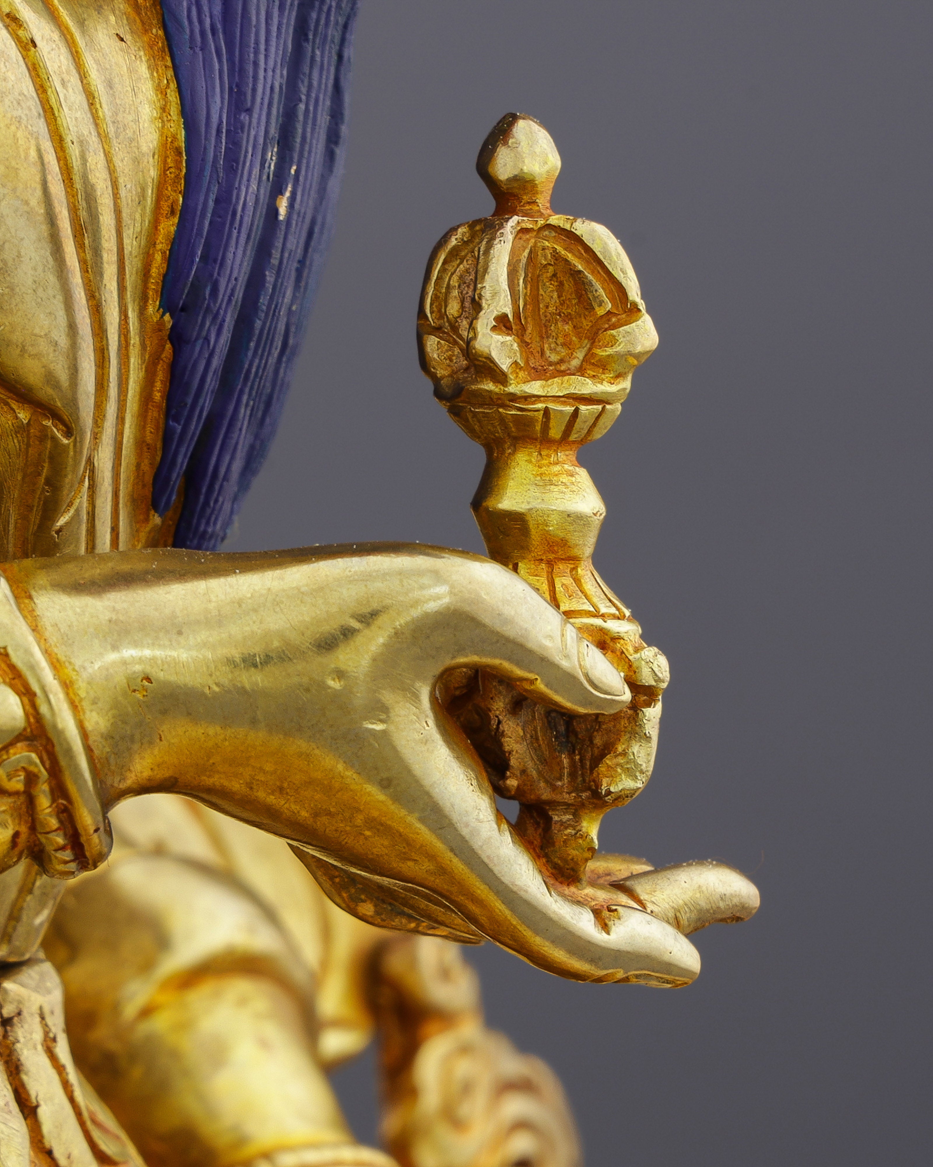 Purity Embodied | Magnificent 24K Gold Vajrasattva Shakti Statue from Nepal