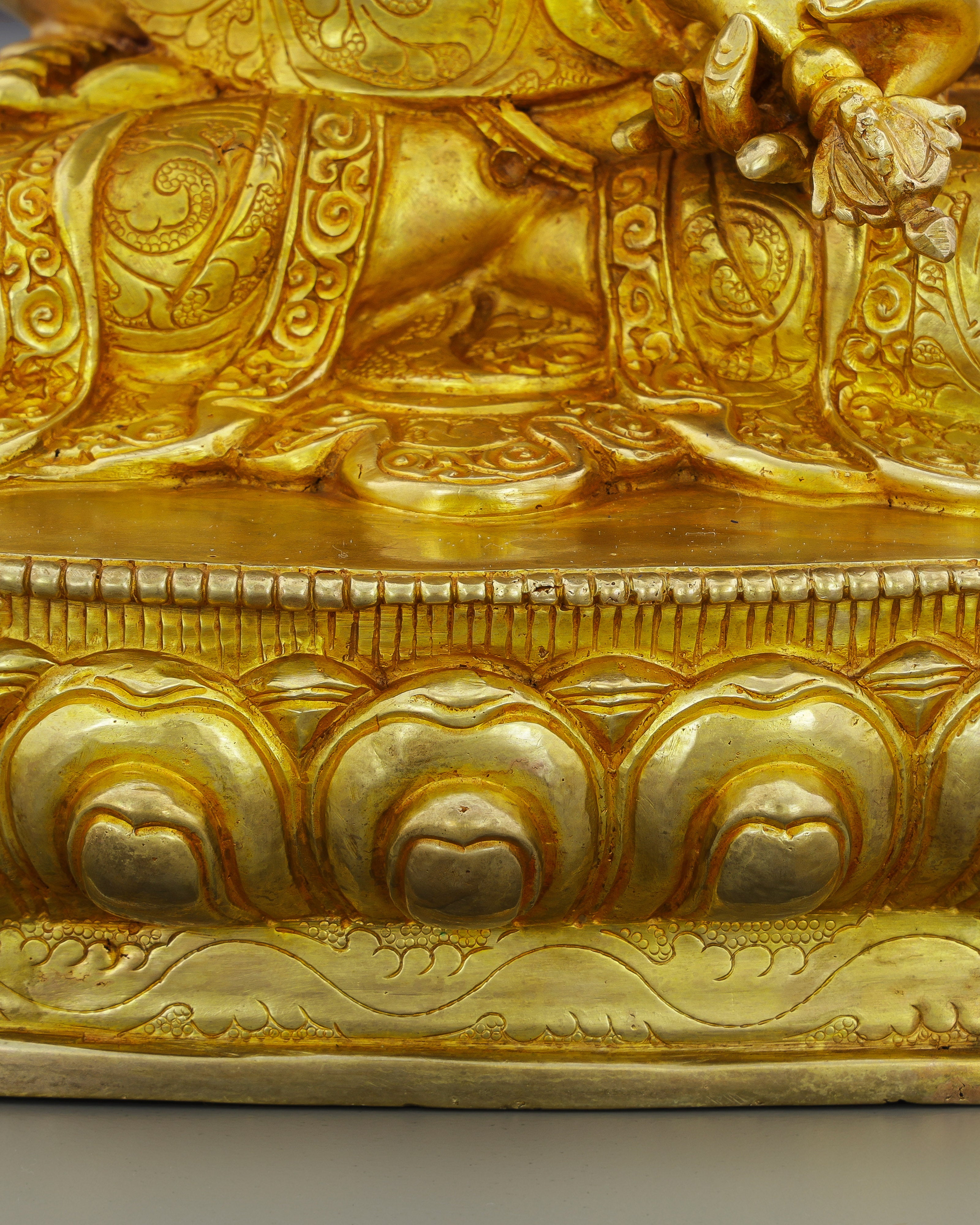 Purity Embodied | Magnificent 24K Gold Vajrasattva Shakti Statue from Nepal