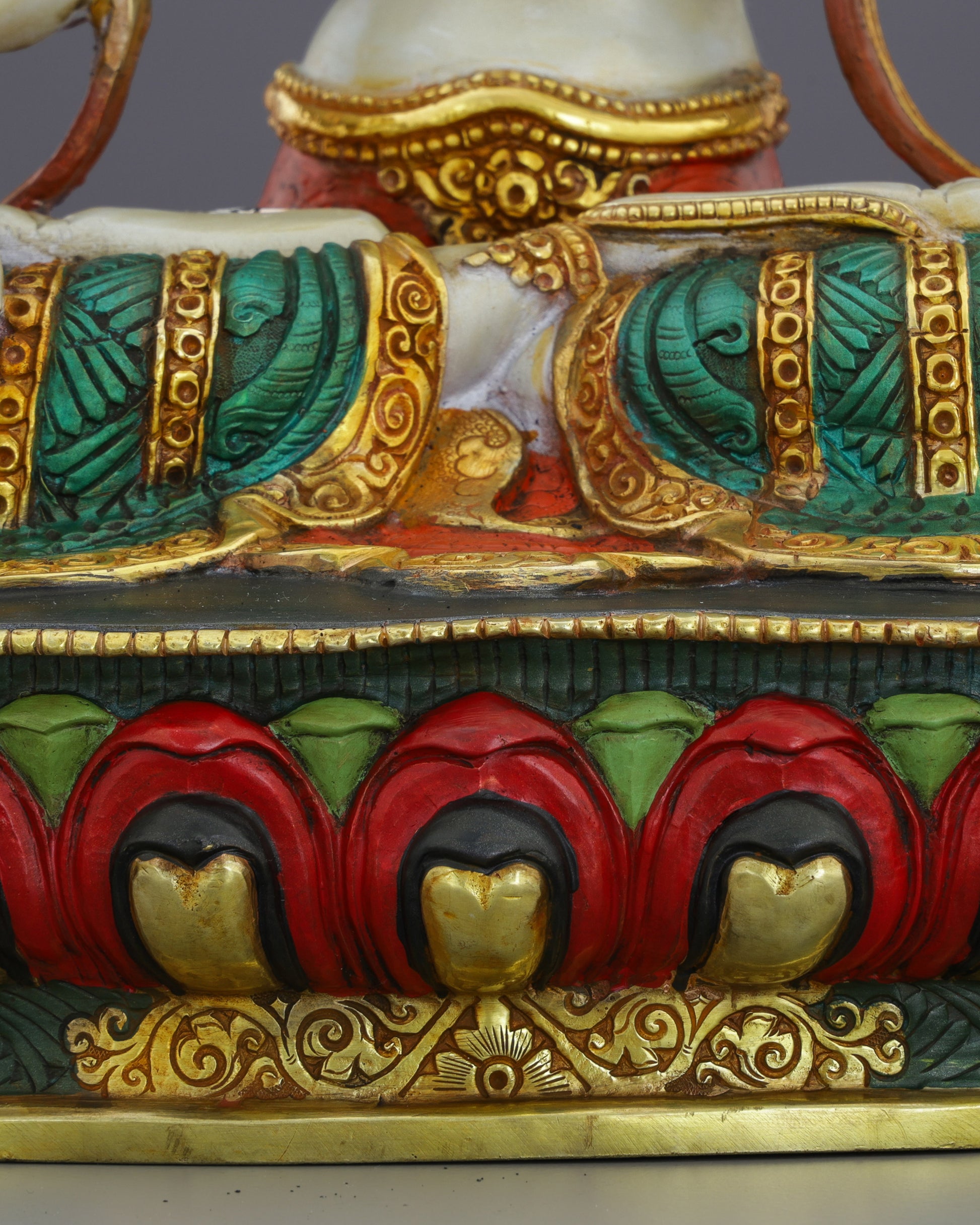 Eternal Compassion | Exquisite Nepalese White Tara Statue with Seven Eyes - Authentic Handcrafted Statue