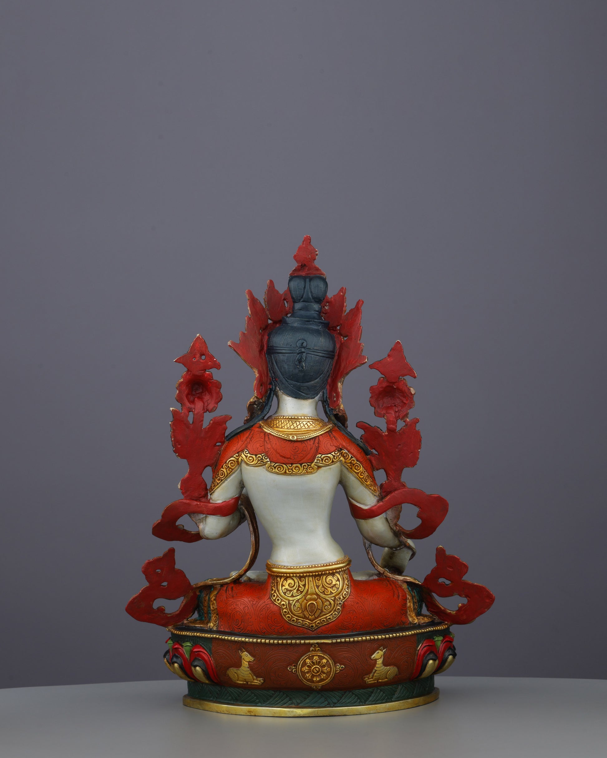 Eternal Compassion | Exquisite Nepalese White Tara Statue with Seven Eyes - Authentic Handcrafted Statue