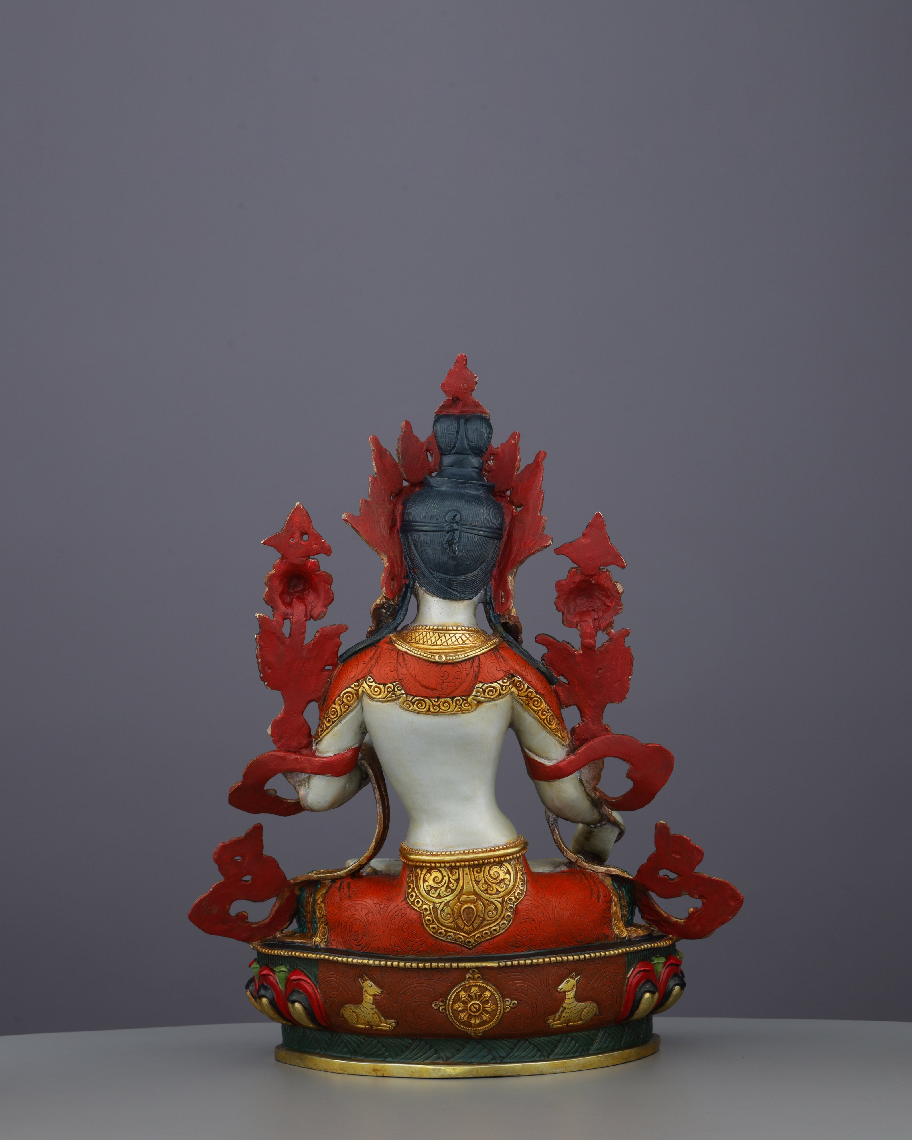 Eternal Compassion | Exquisite Nepalese White Tara Statue with Seven Eyes