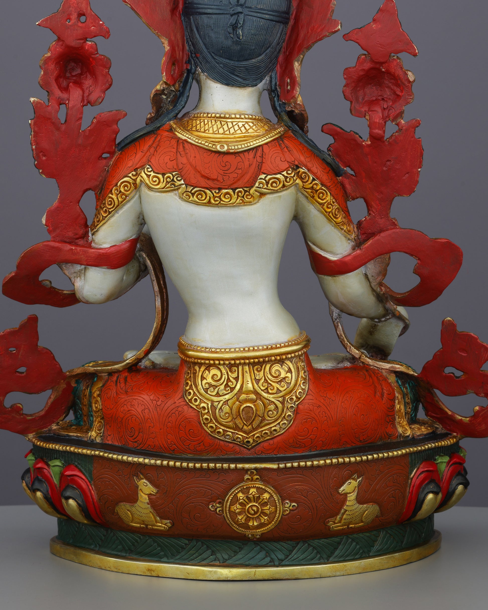 Eternal Compassion | Exquisite Nepalese White Tara Statue with Seven Eyes - Authentic Handcrafted Statue