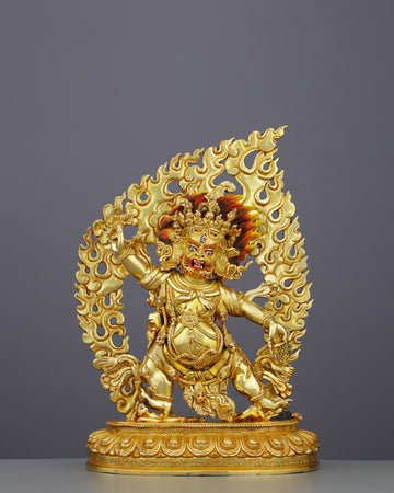 Fierce Compassion | Spectacular 24K Gold Bichhupani Statue