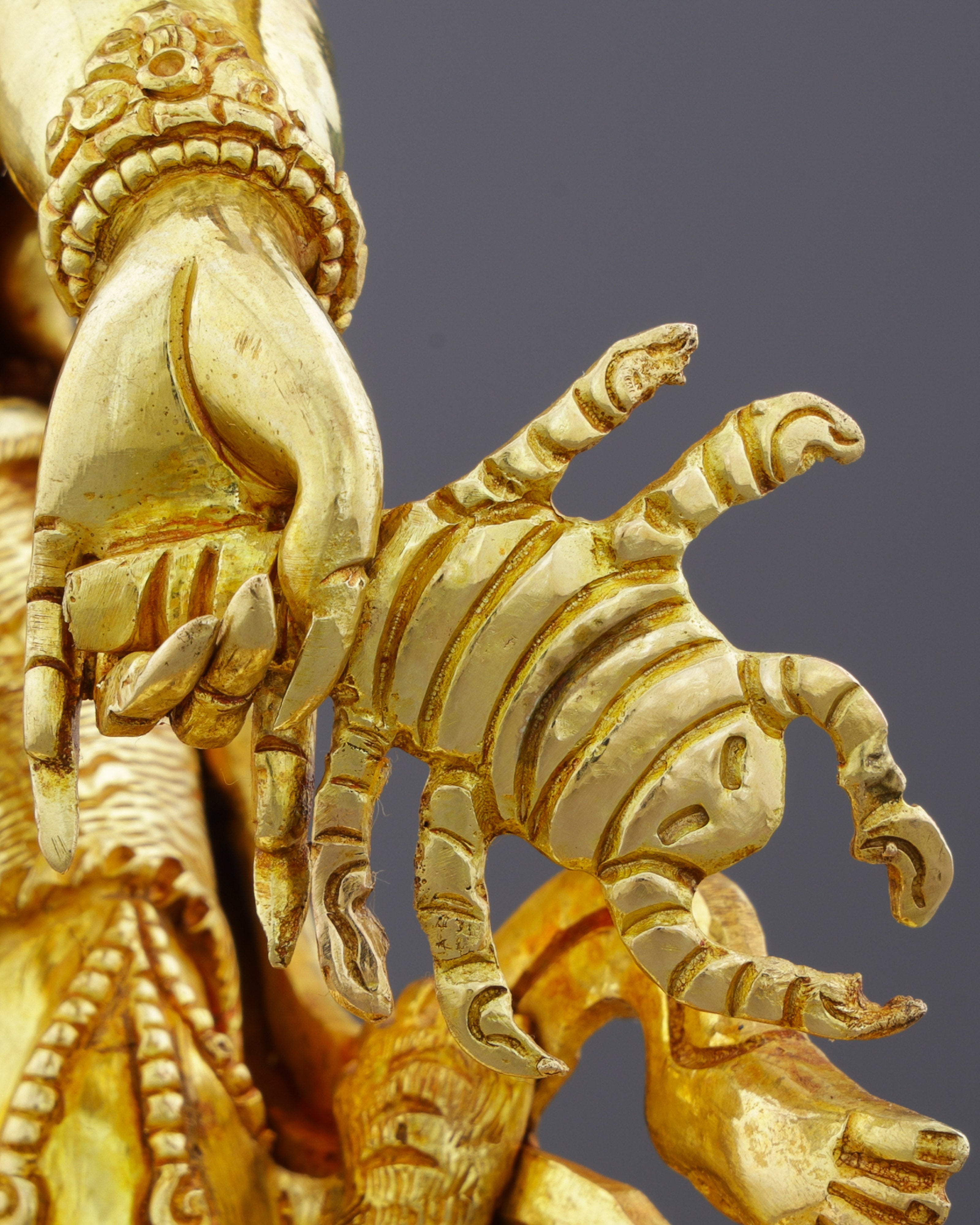 Fierce Compassion | Spectacular 24K Gold Bichhupani Statue