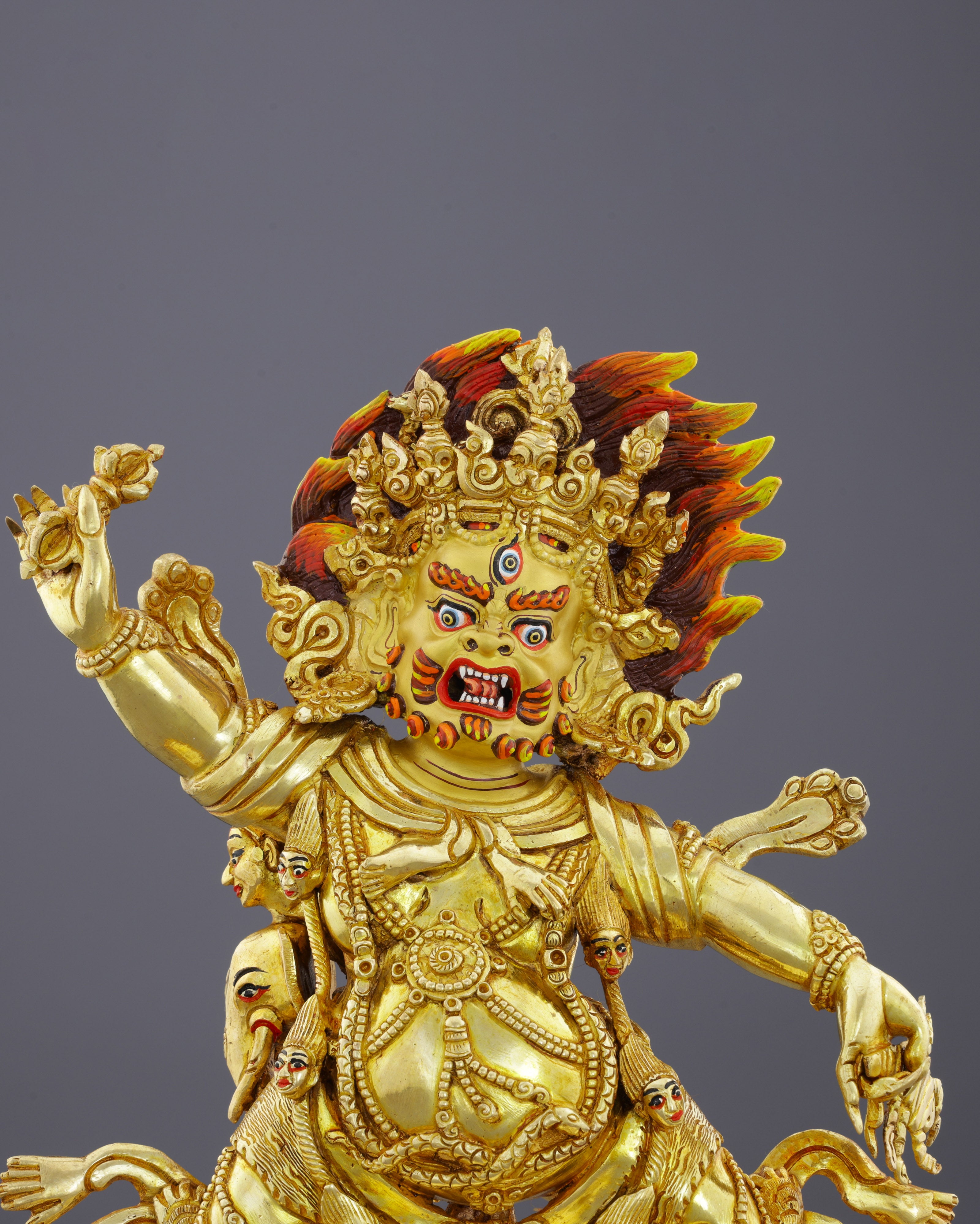 Fierce Compassion | Spectacular 24K Gold Bichhupani Statue