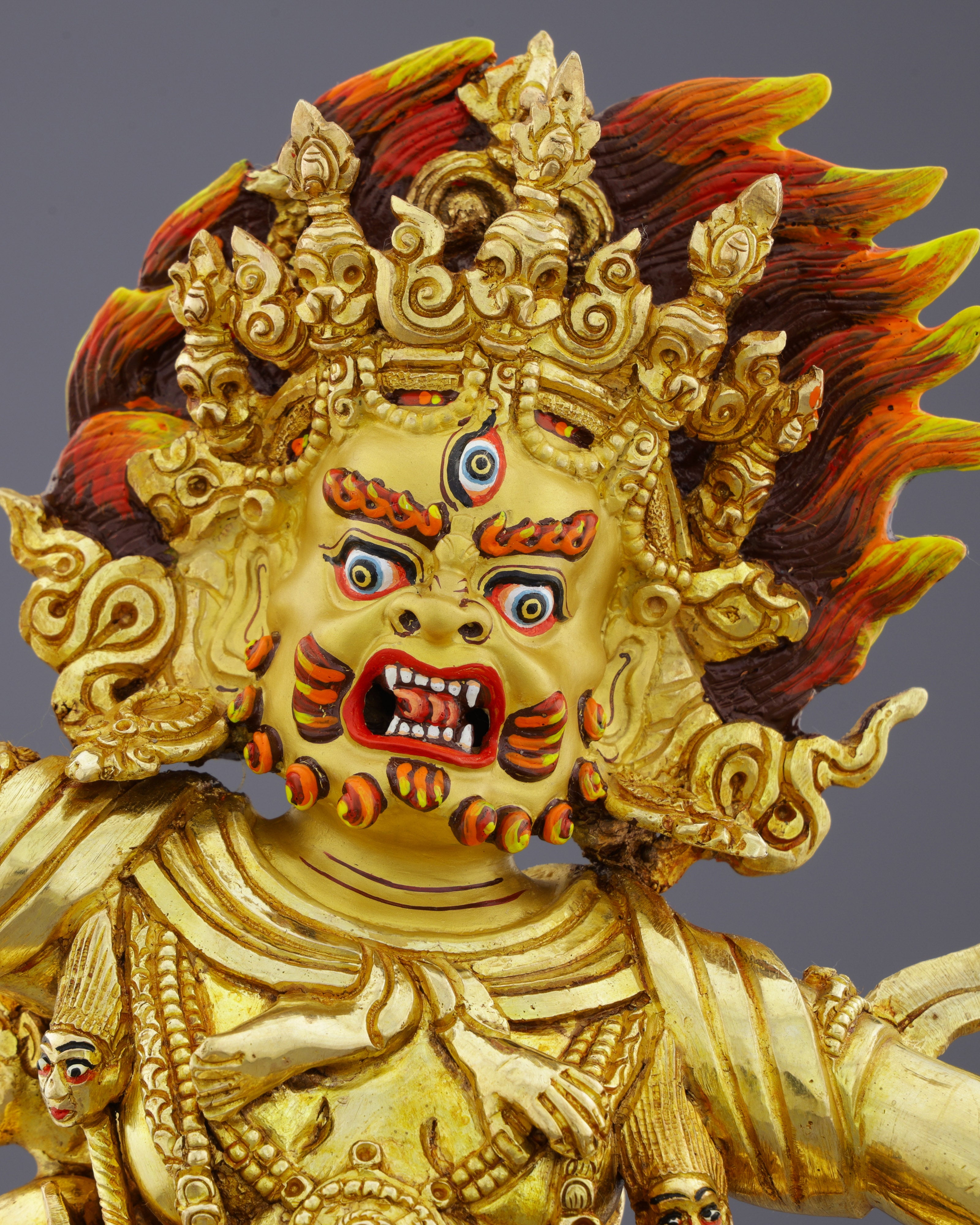 Fierce Compassion | Spectacular 24K Gold Bichhupani Statue