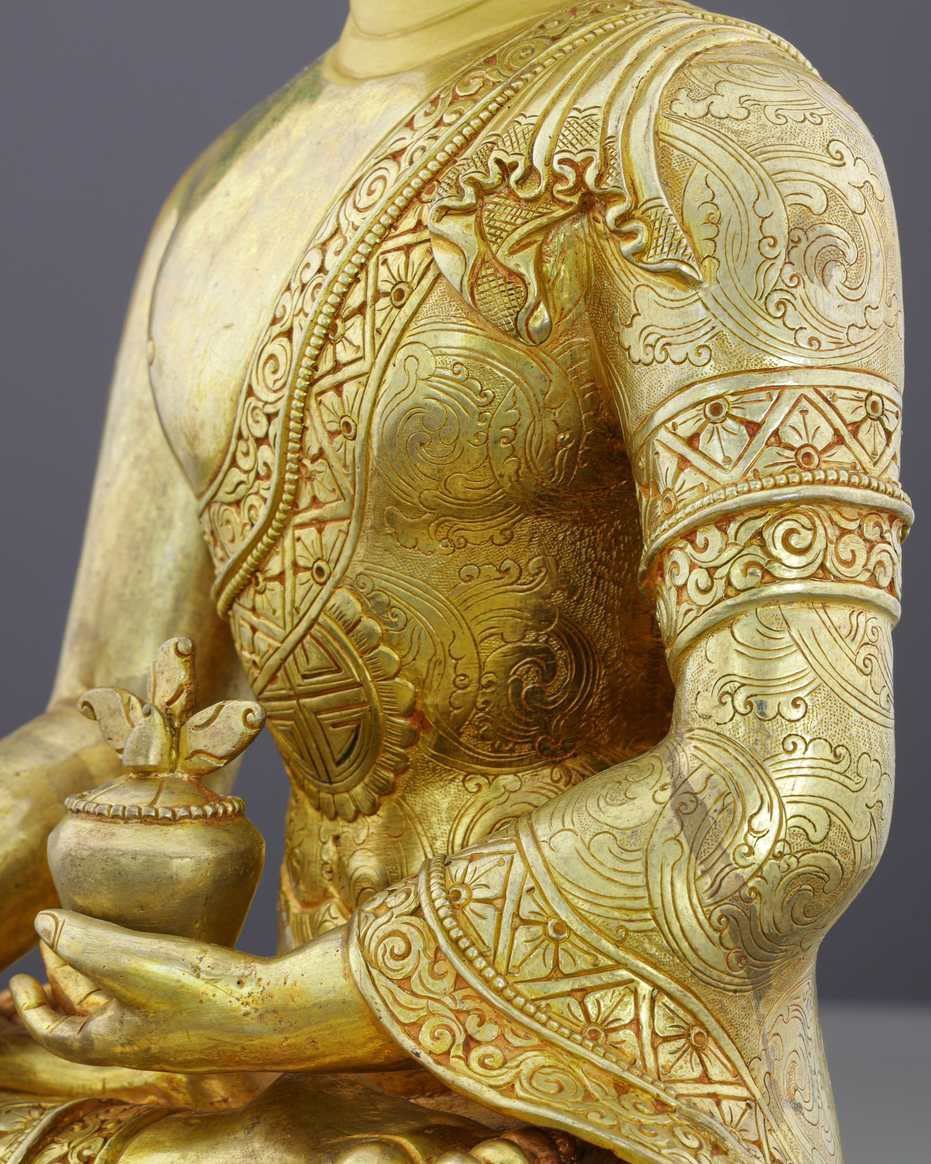 Healing Radiance | Exquisite 24K Gold Medicine Buddha Statue