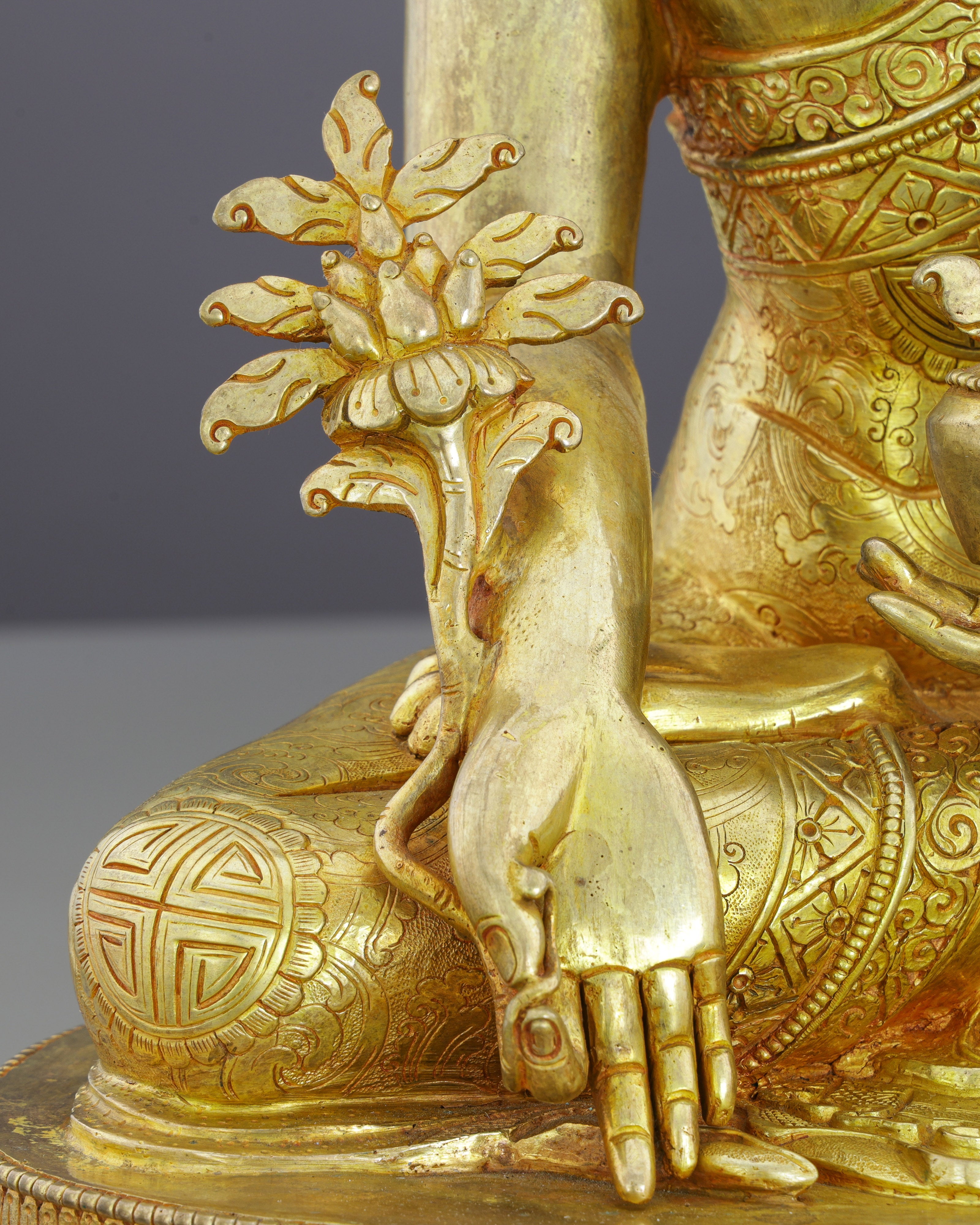 Healing Radiance | Exquisite 24K Gold Medicine Buddha Statue
