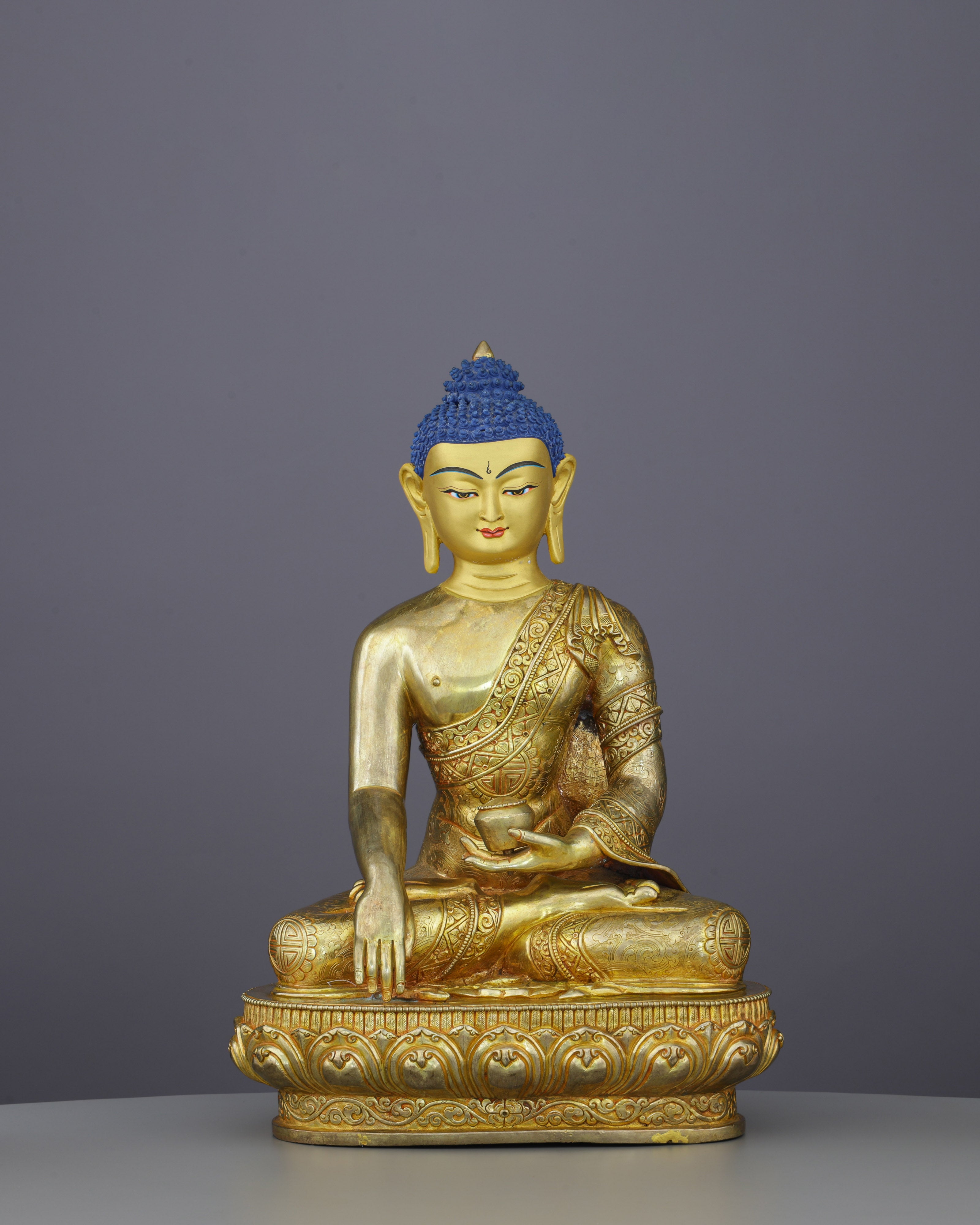 Enlightenment Embodied | Stunning 24K Gold Sakyamuni Buddha Statue