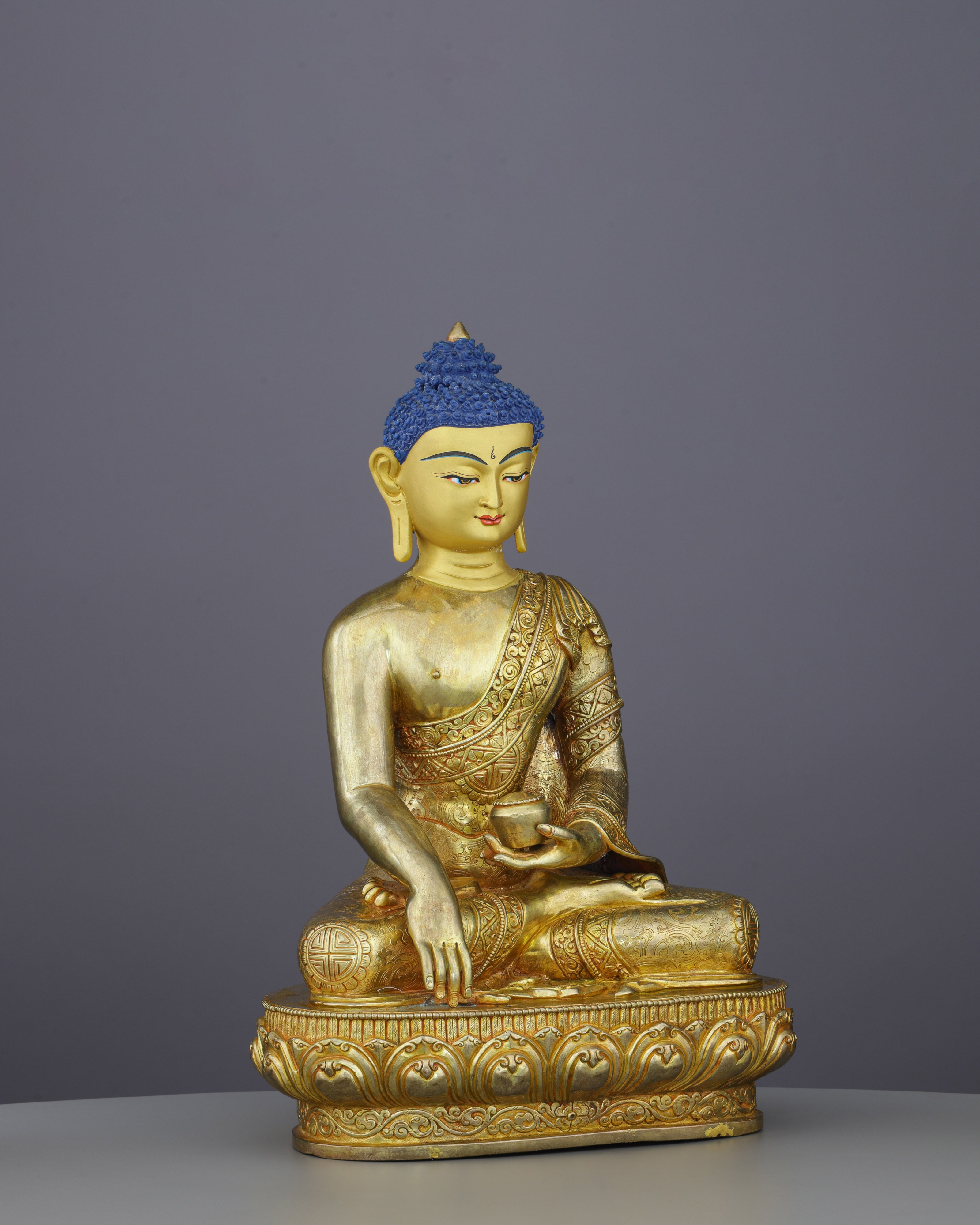 Enlightenment Embodied | Stunning 24K Gold Sakyamuni Buddha Statue