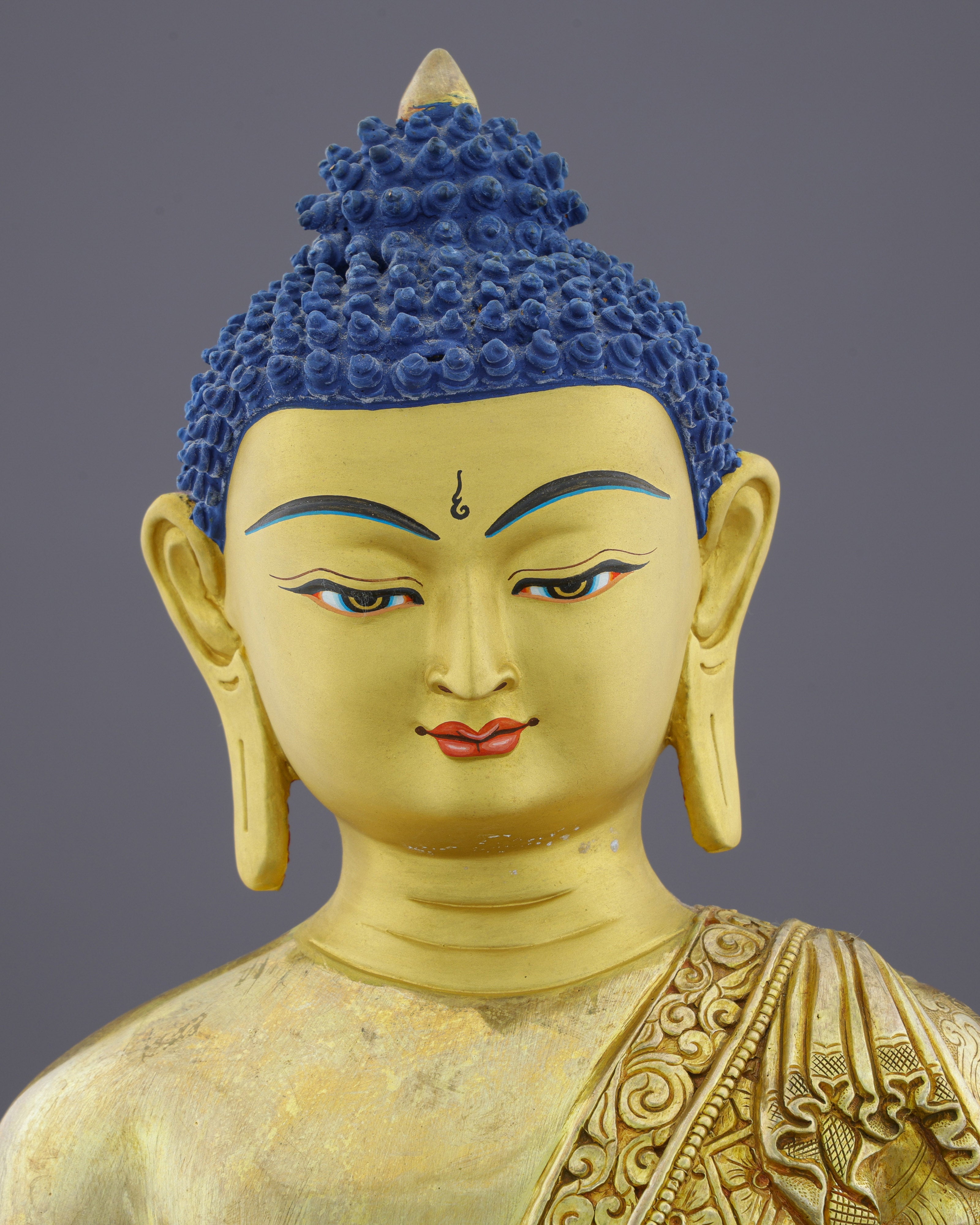 Enlightenment Embodied | Stunning 24K Gold Sakyamuni Buddha Statue