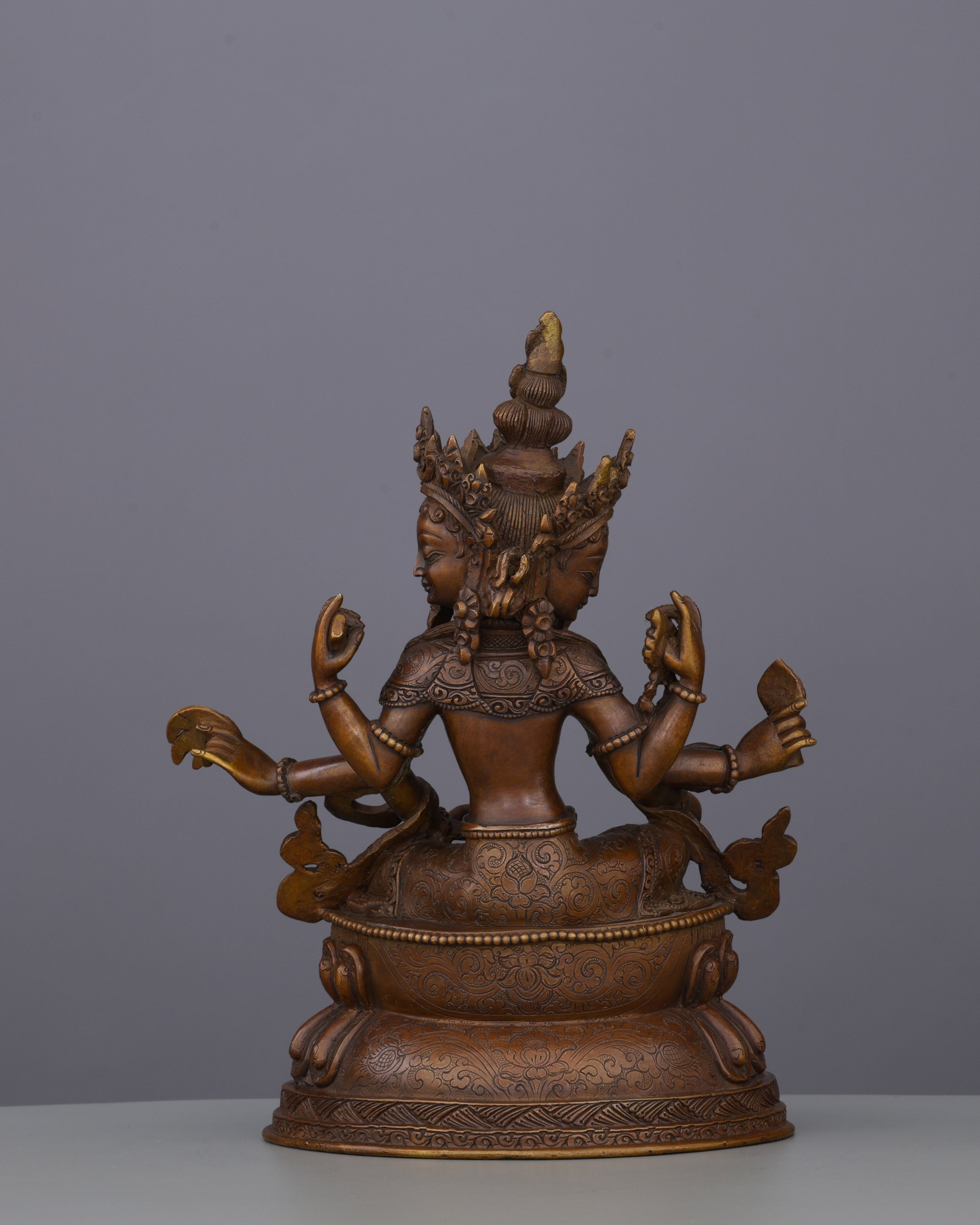 Abundance Goddess | Stunning Oxidized Six-Armed Vasudhara Statue