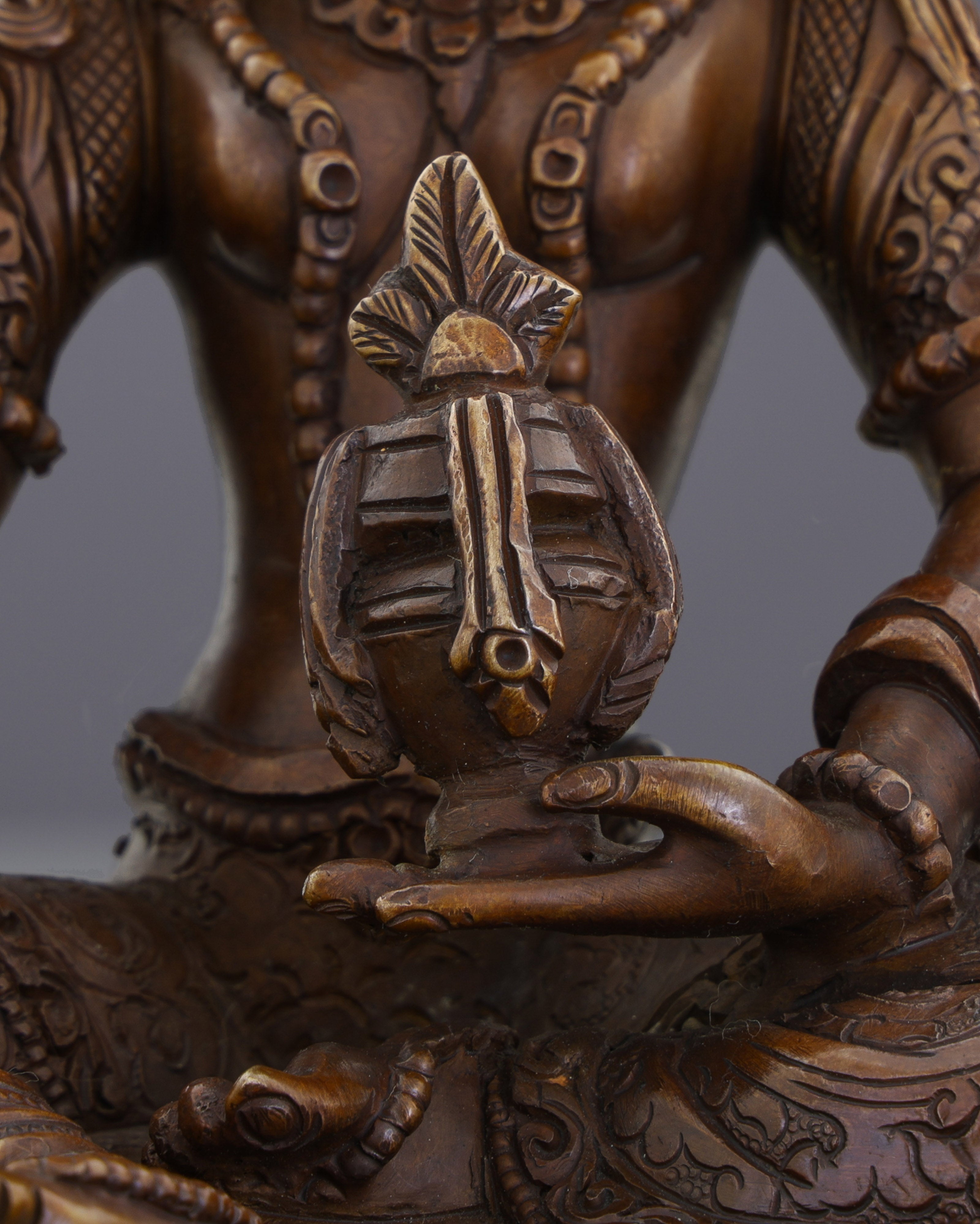 Abundance Goddess | Stunning Oxidized Six-Armed Vasudhara Statue