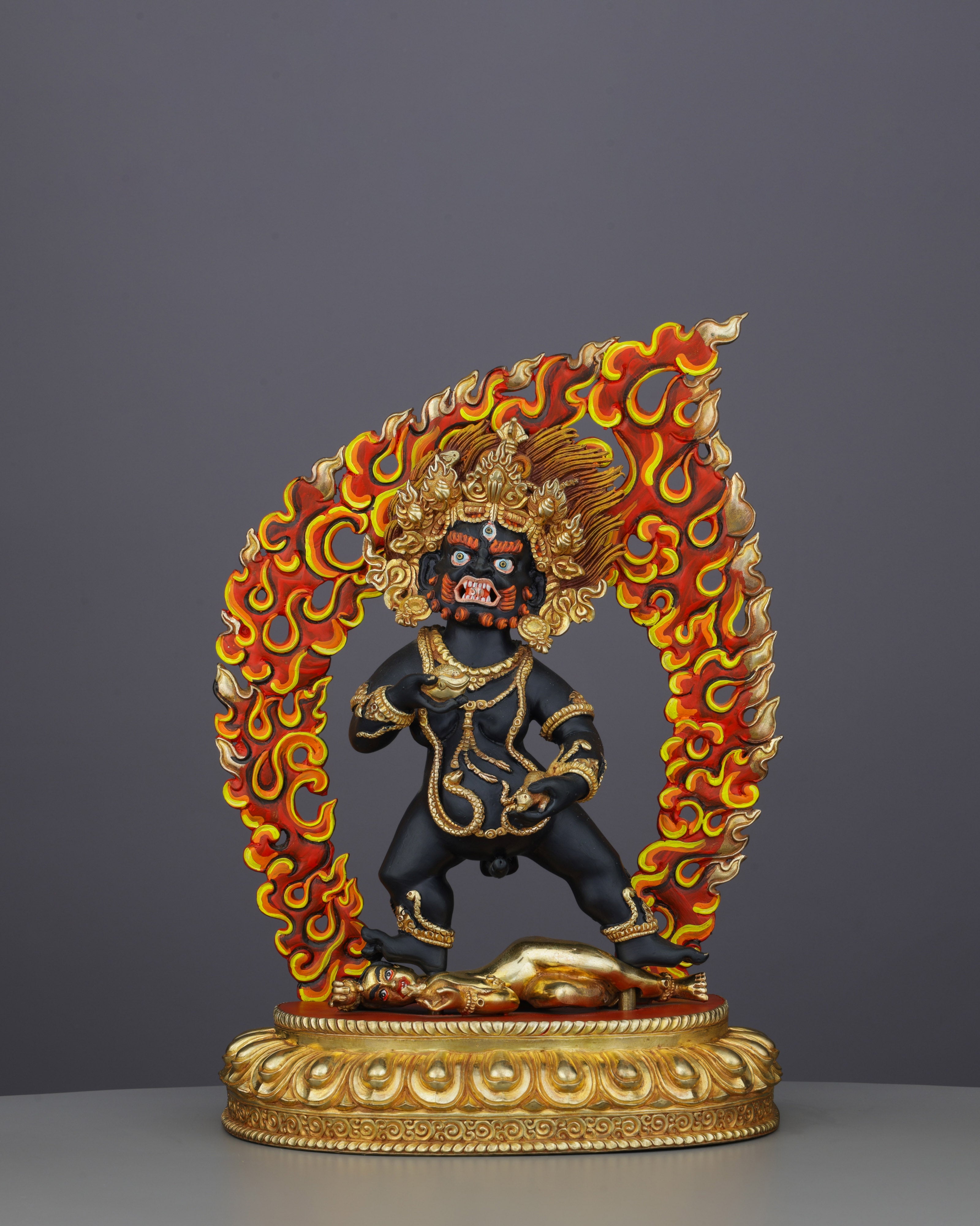 Handcrafted Black Dzambhala | Destroyer of Poverty and Spiritual Obstacles