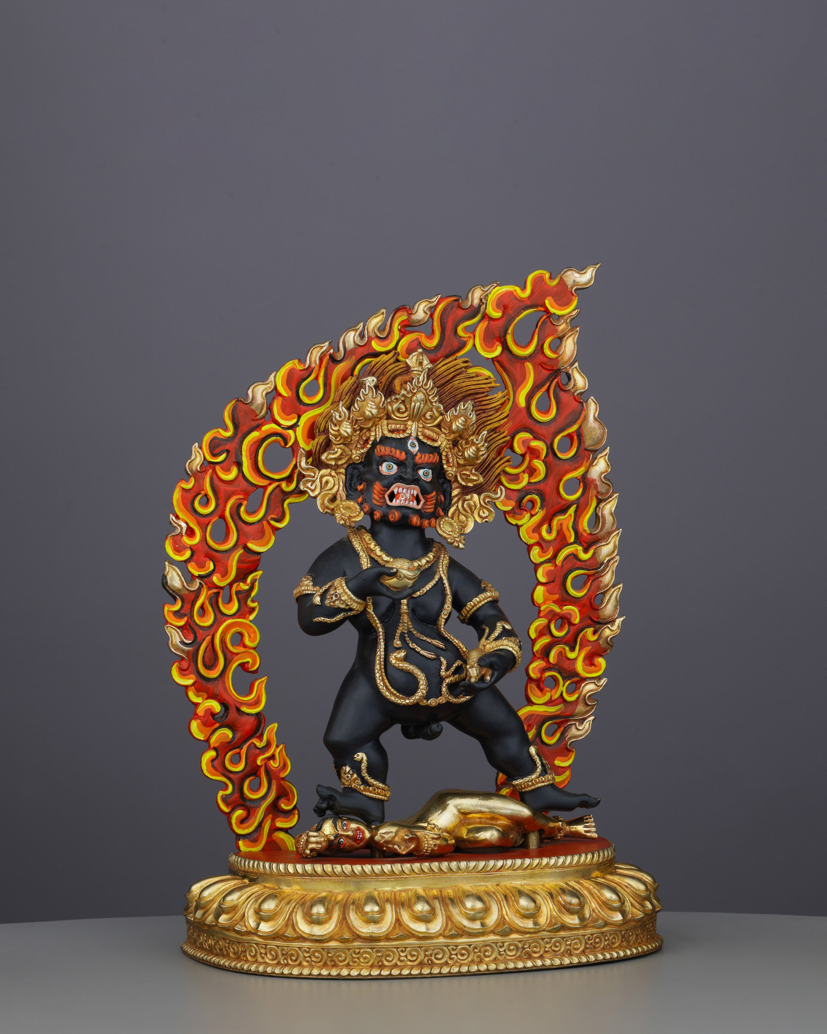 Handcrafted Black Dzambhala | Destroyer of Poverty and Spiritual Obstacles