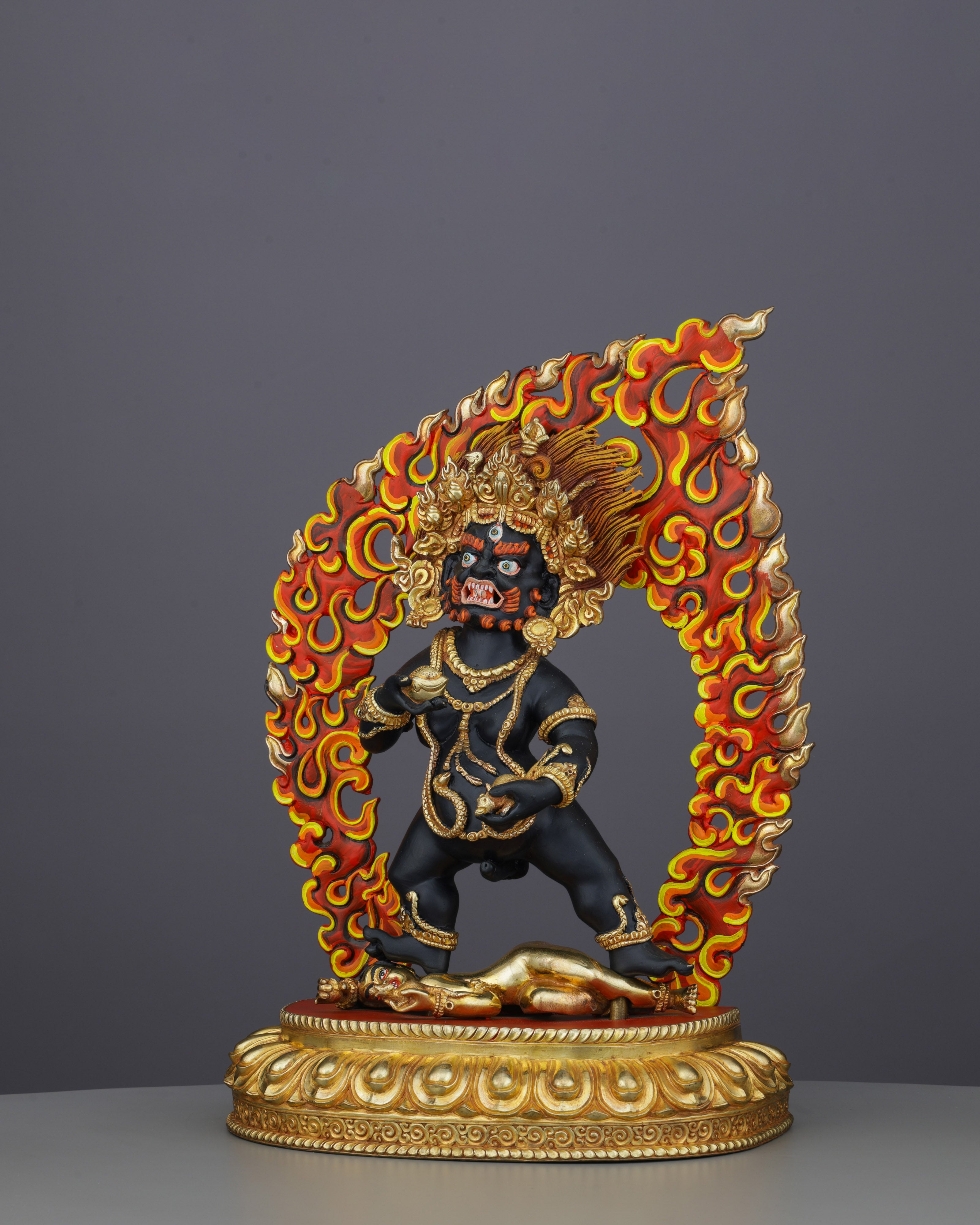 Handcrafted Black Dzambhala | Destroyer of Poverty and Spiritual Obstacles