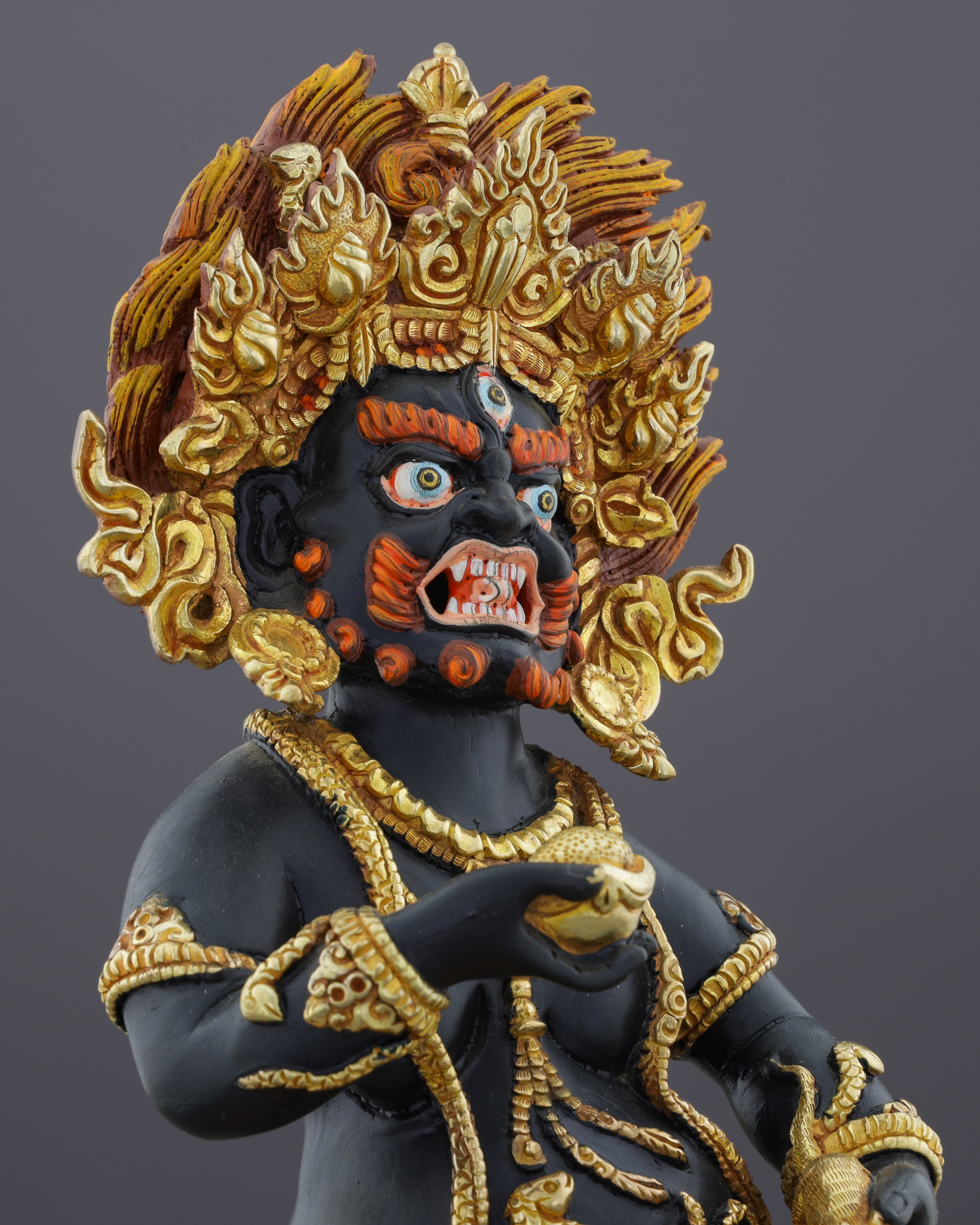 Handcrafted Black Dzambhala | Destroyer of Poverty and Spiritual Obstacles