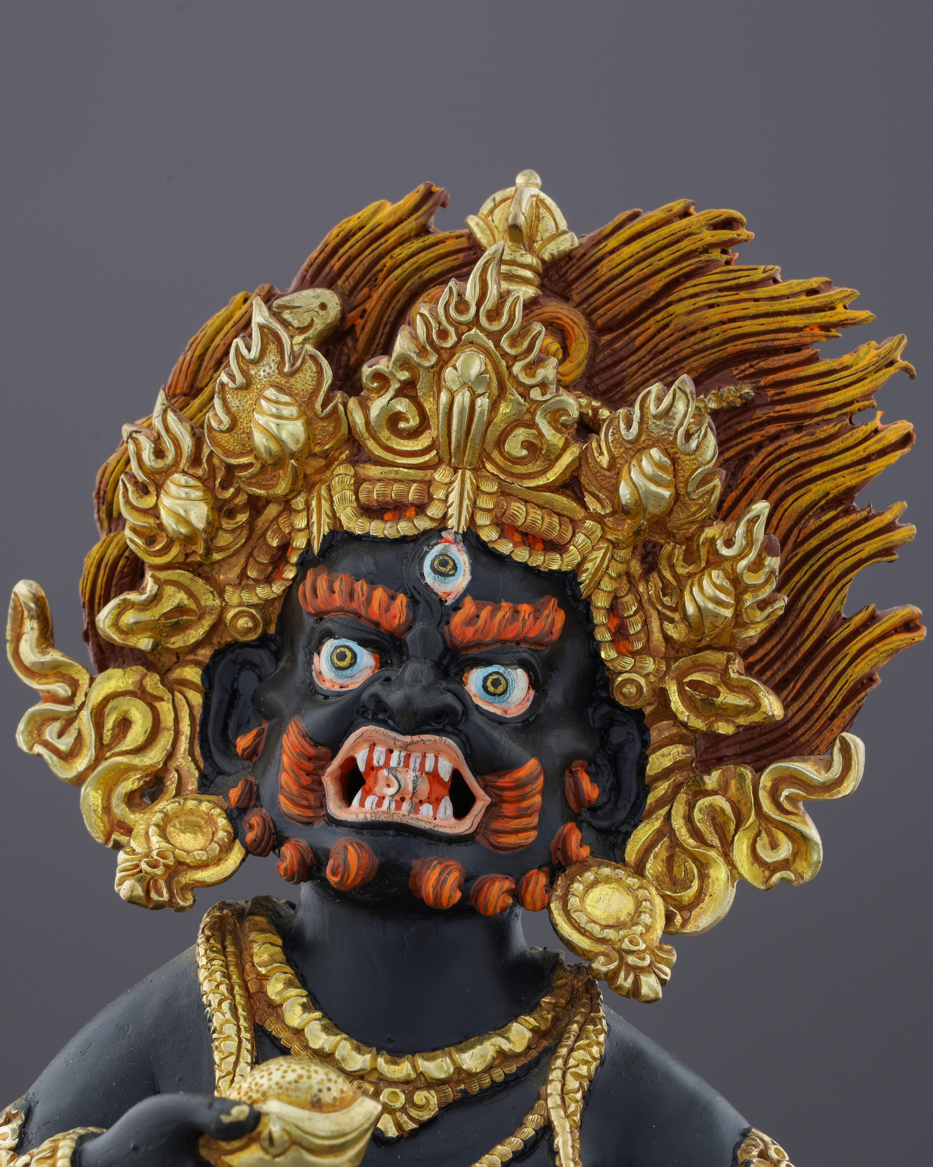 Handcrafted Black Dzambhala | Destroyer of Poverty and Spiritual Obstacles