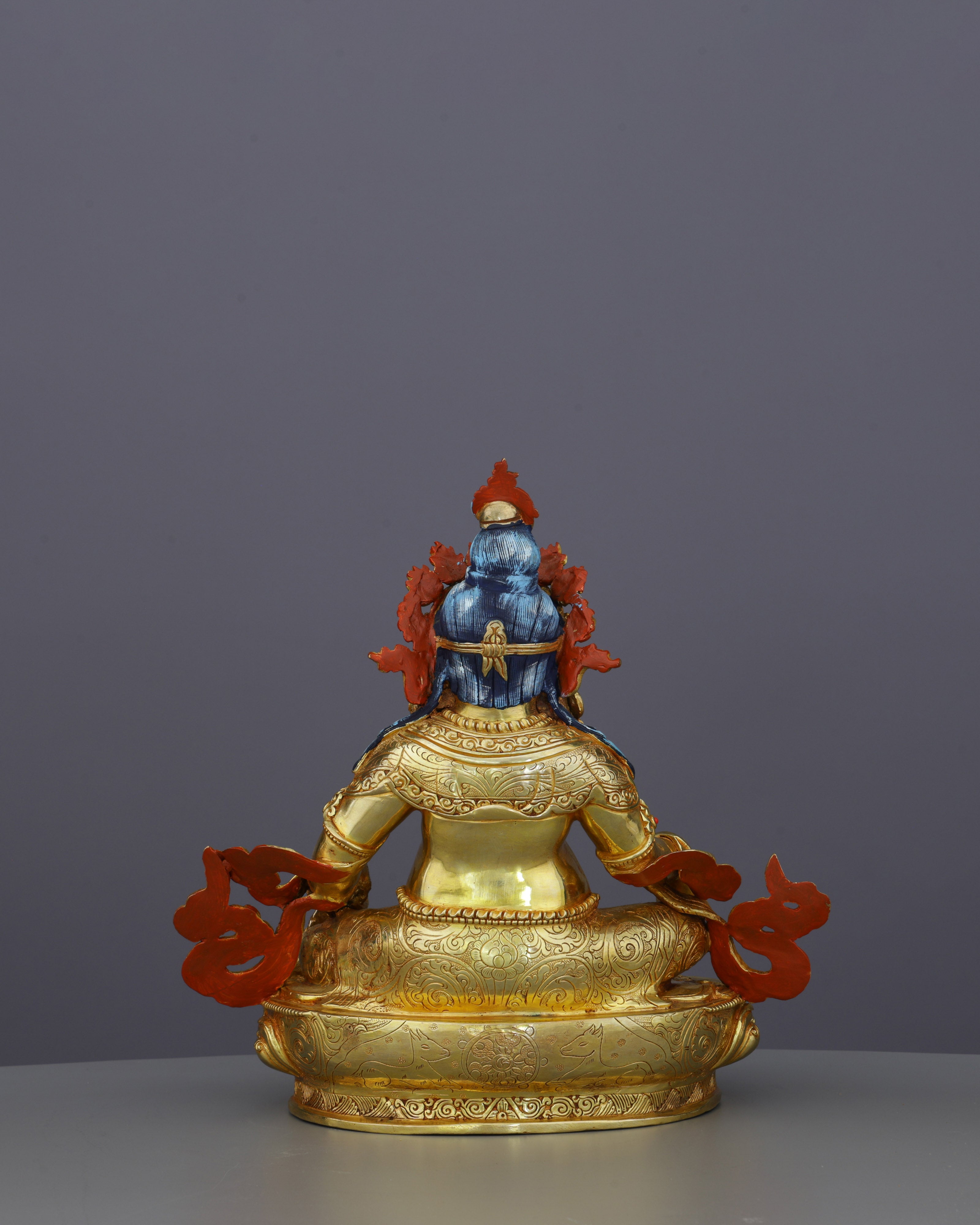 Golden Treasure Guardian | Handcrafted Nepalese Dzambhala Statue