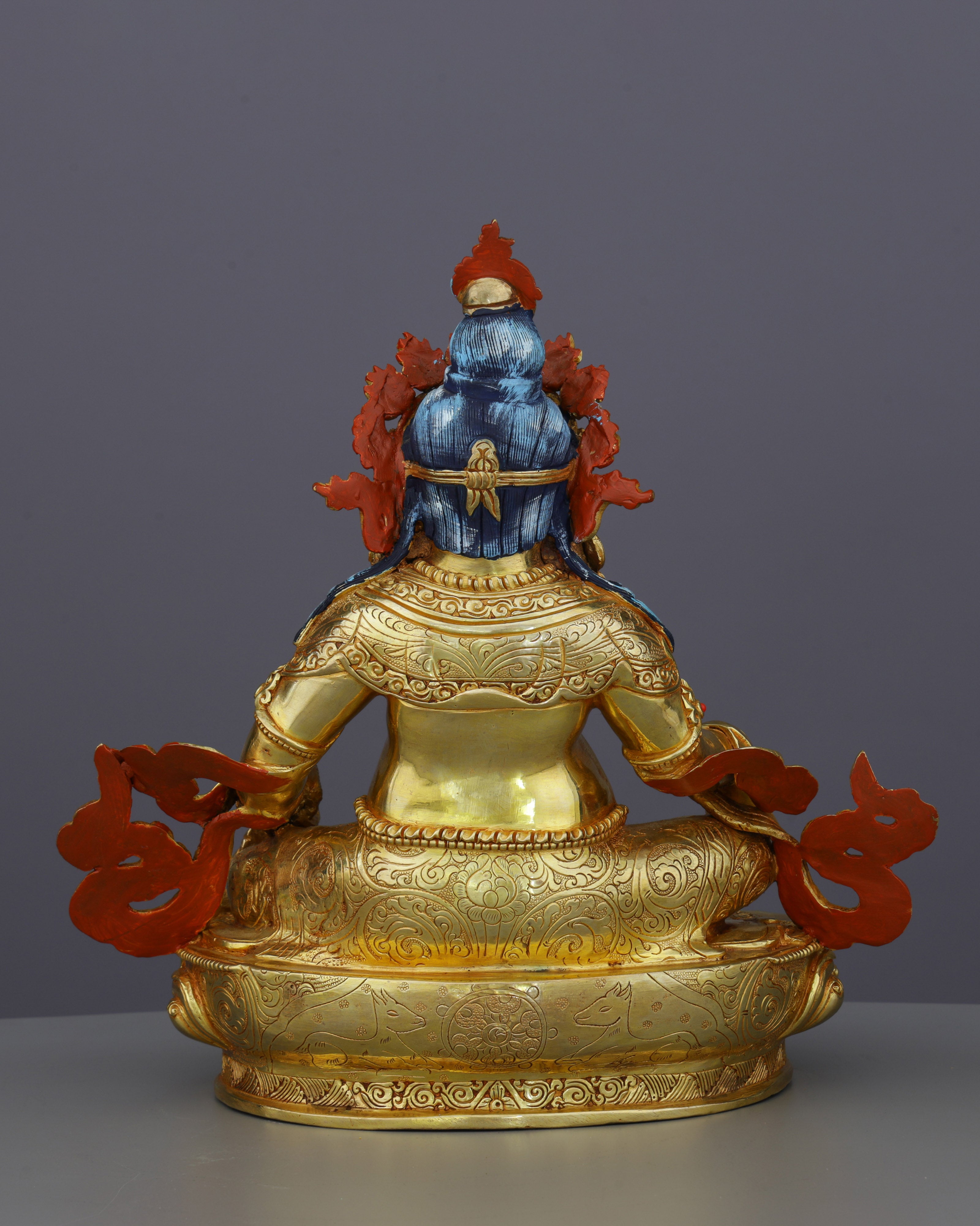 Golden Treasure Guardian | Handcrafted Nepalese Dzambhala Statue