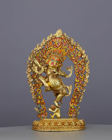Divine Protector in Flight | Handcrafted Nepalese Garuda Statue