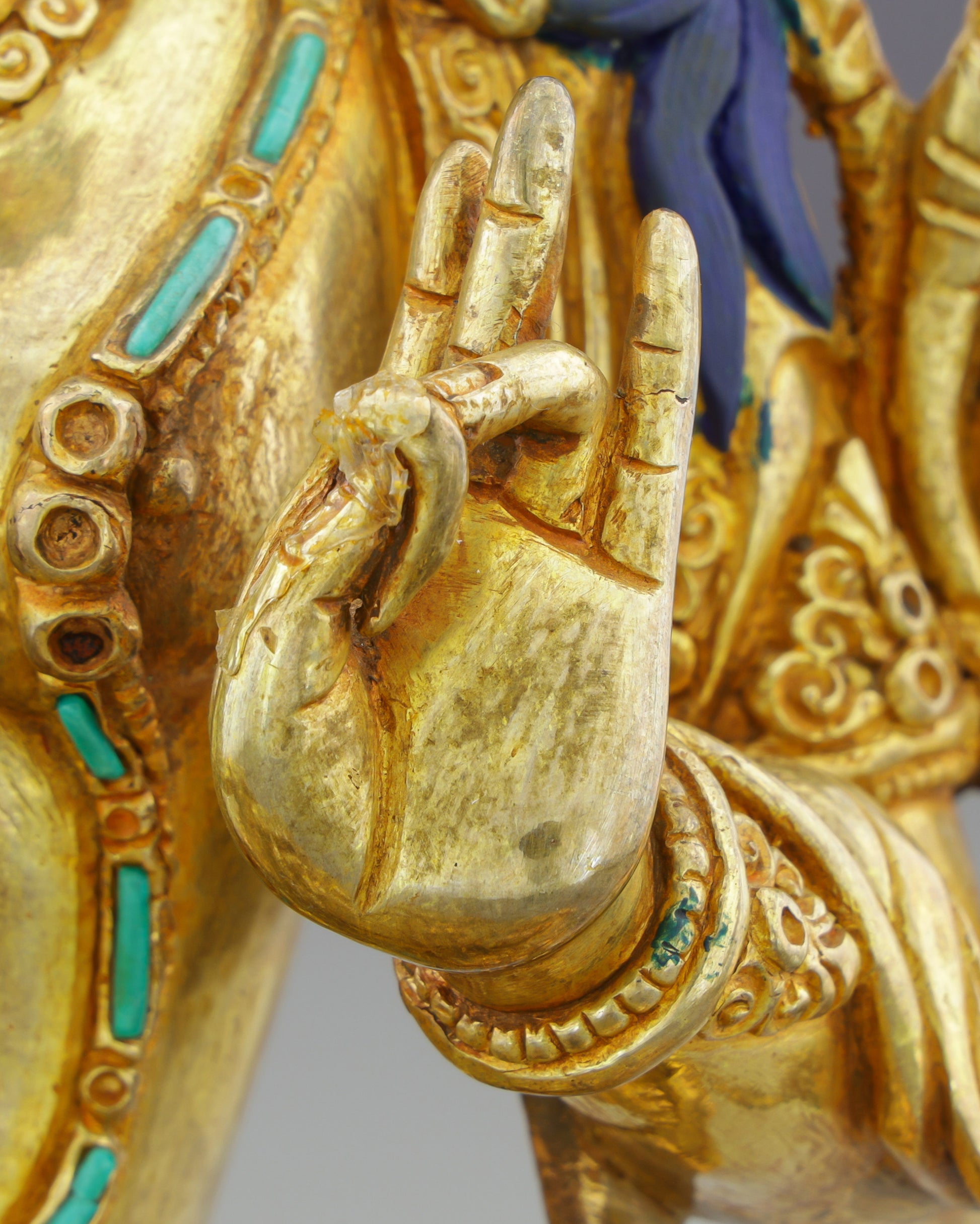 Green Tara | Swift Liberator of Compassion in Golden Splendor - Authentic Handcrafted Statue