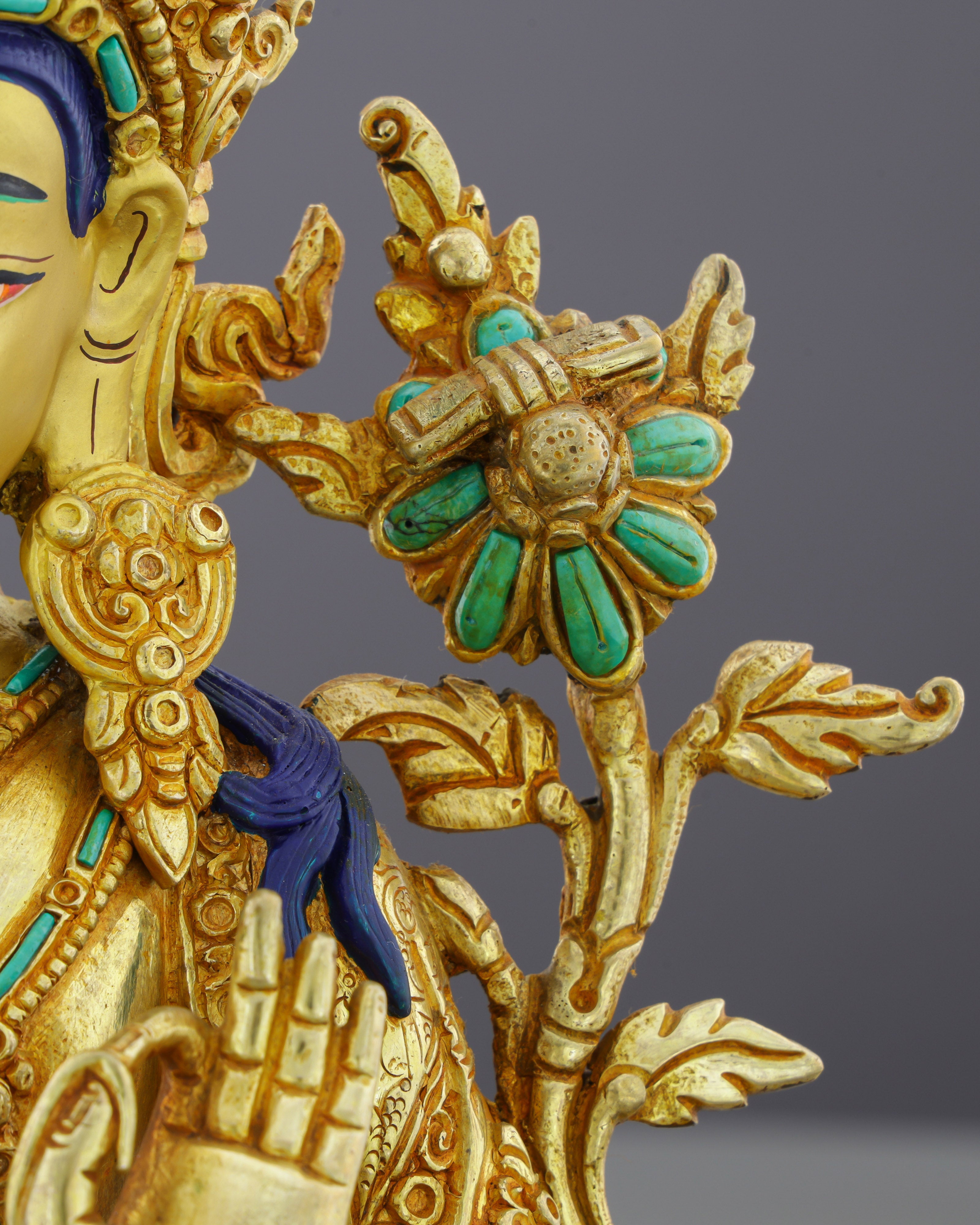 Manjushri | Bodhisattva of Transcendent Wisdom in Celestial Gold