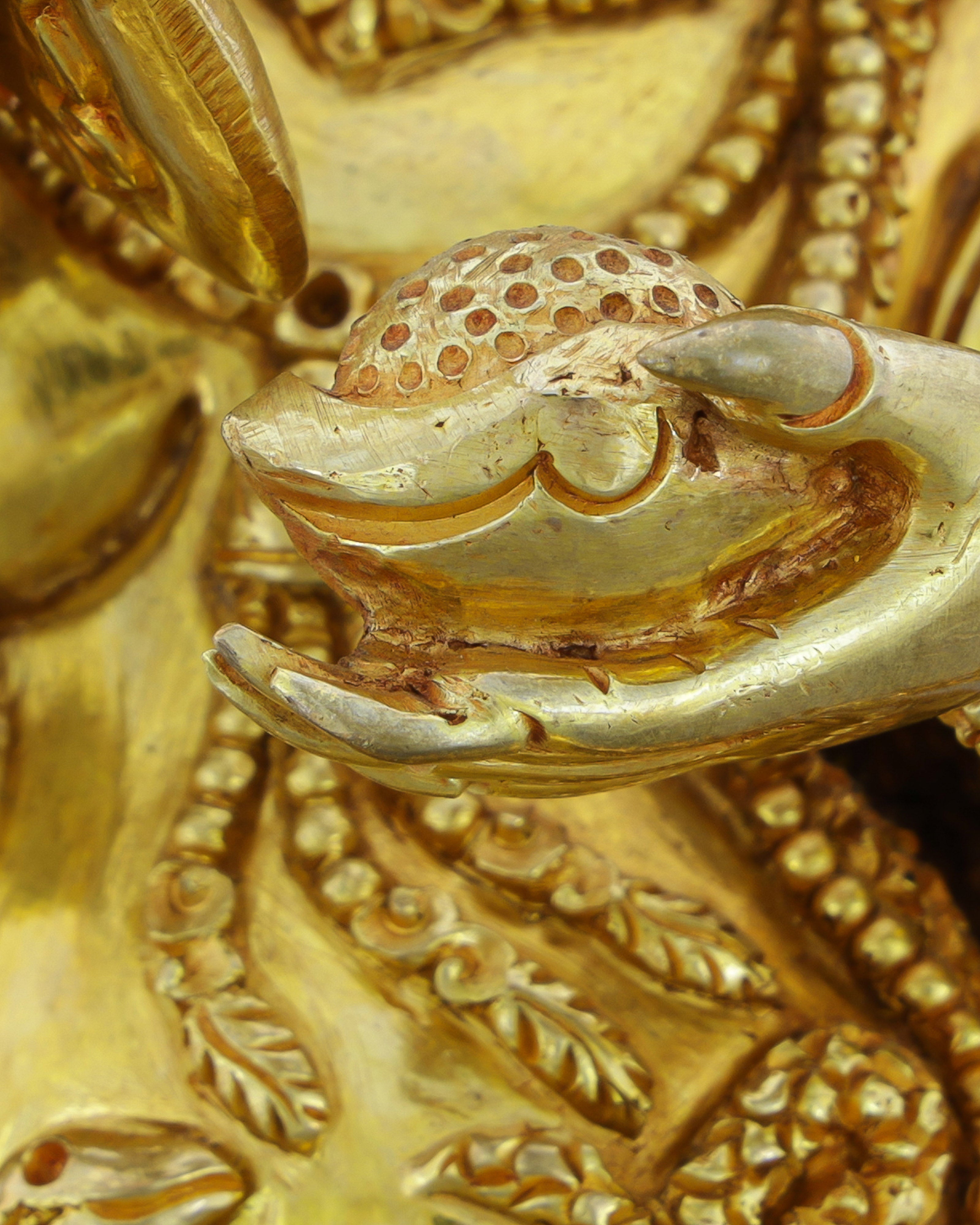 Fierce Compassion Embodied | Handcrafted Nepalese Six Armed White Mahakala Statue