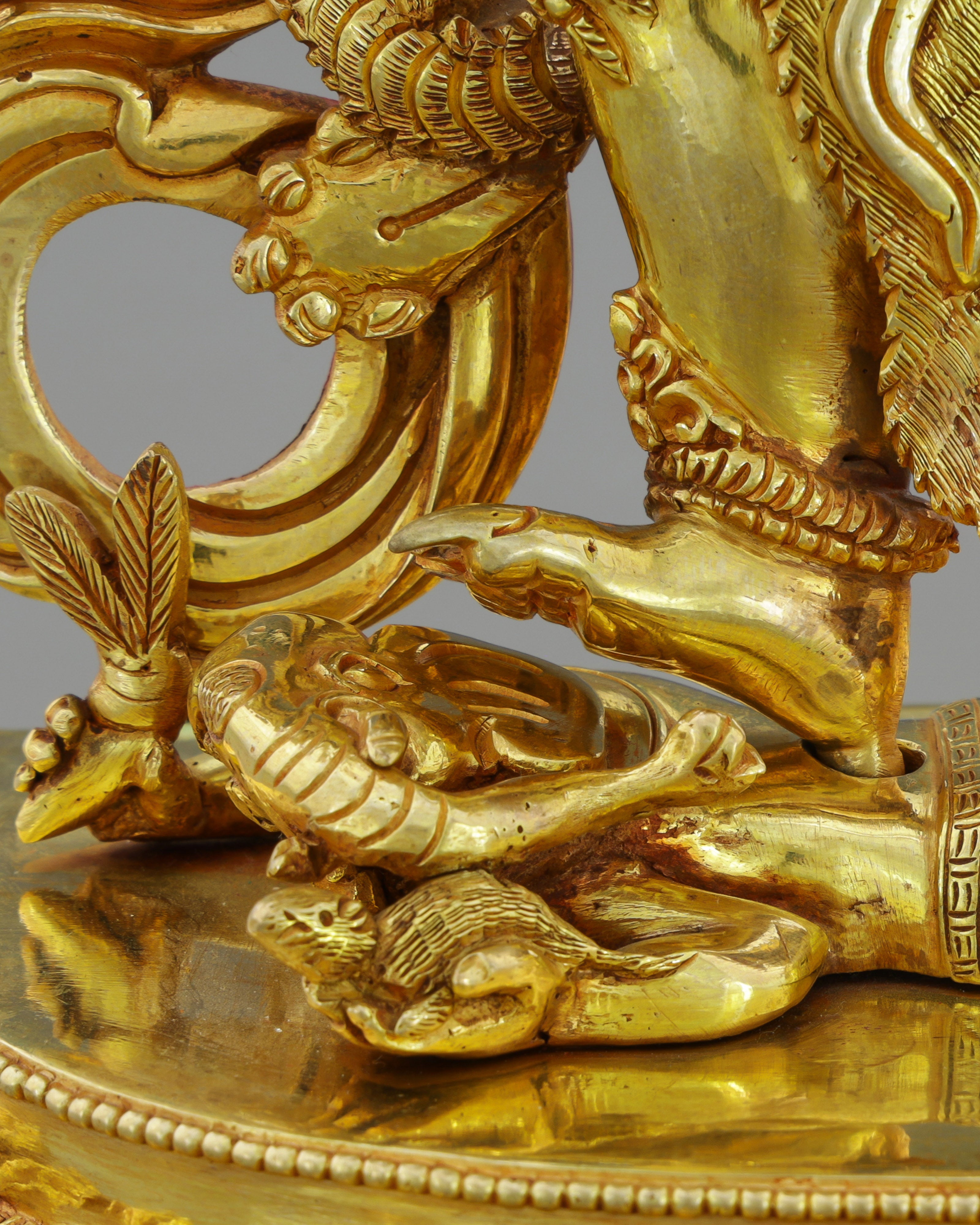 Fierce Compassion Embodied | Handcrafted Nepalese Six Armed White Mahakala Statue