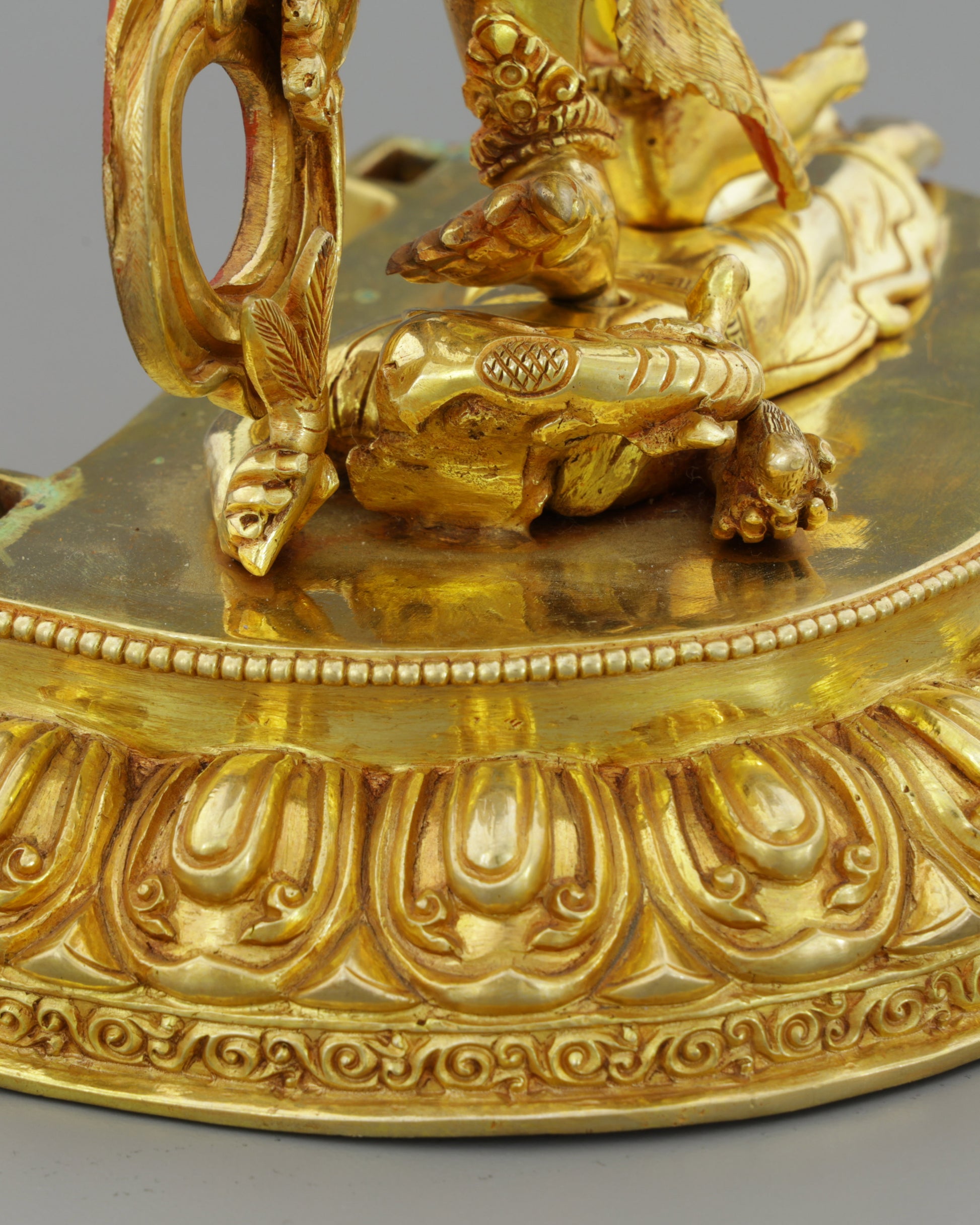 Fierce Compassion Embodied | Handcrafted Nepalese Six Armed White Mahakala Statue - Authentic Handcrafted Statue