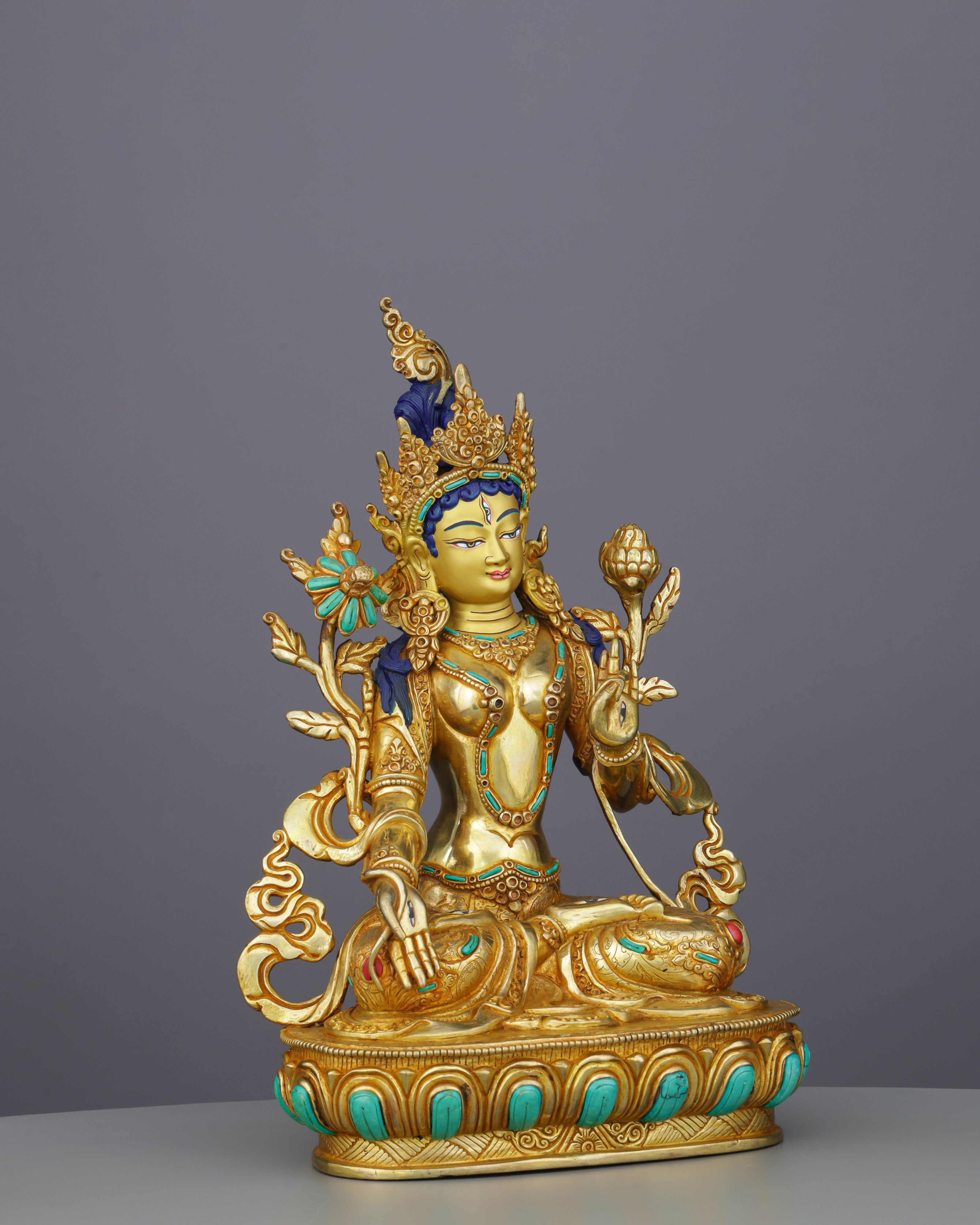 White Tara | Seven-Eyed Mother of Compassion in Golden Splendor