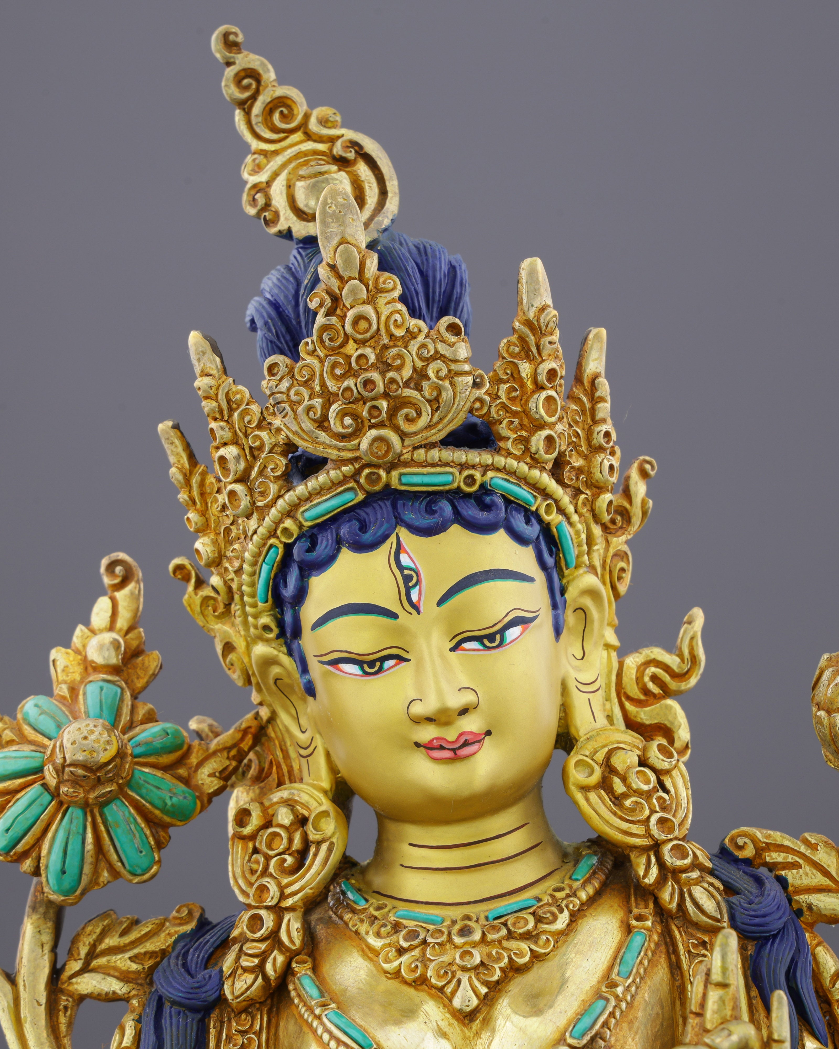 White Tara | Seven-Eyed Mother of Compassion in Golden Splendor