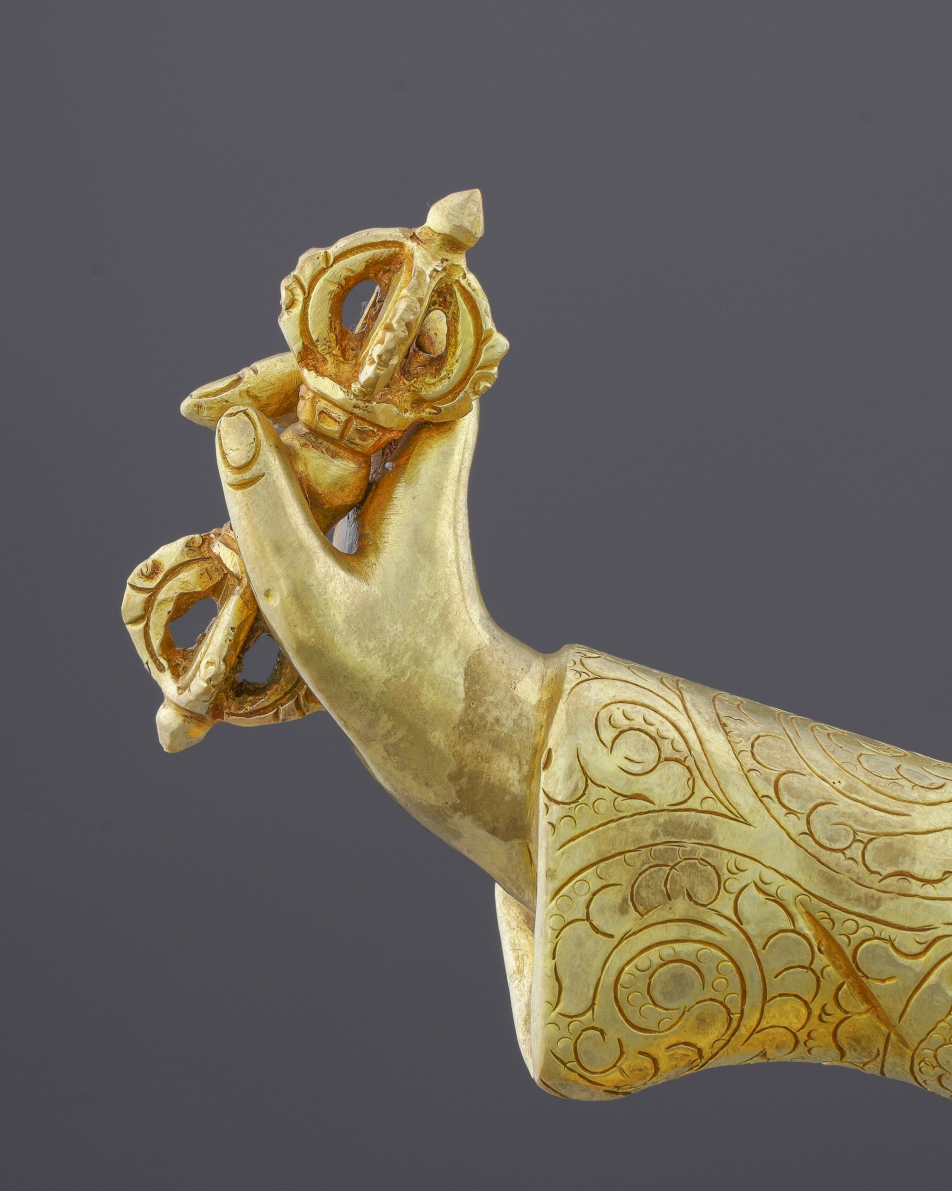 The Visionary Master | Exquisite 24K Gold Gilded Dudjom Lingpa Statue