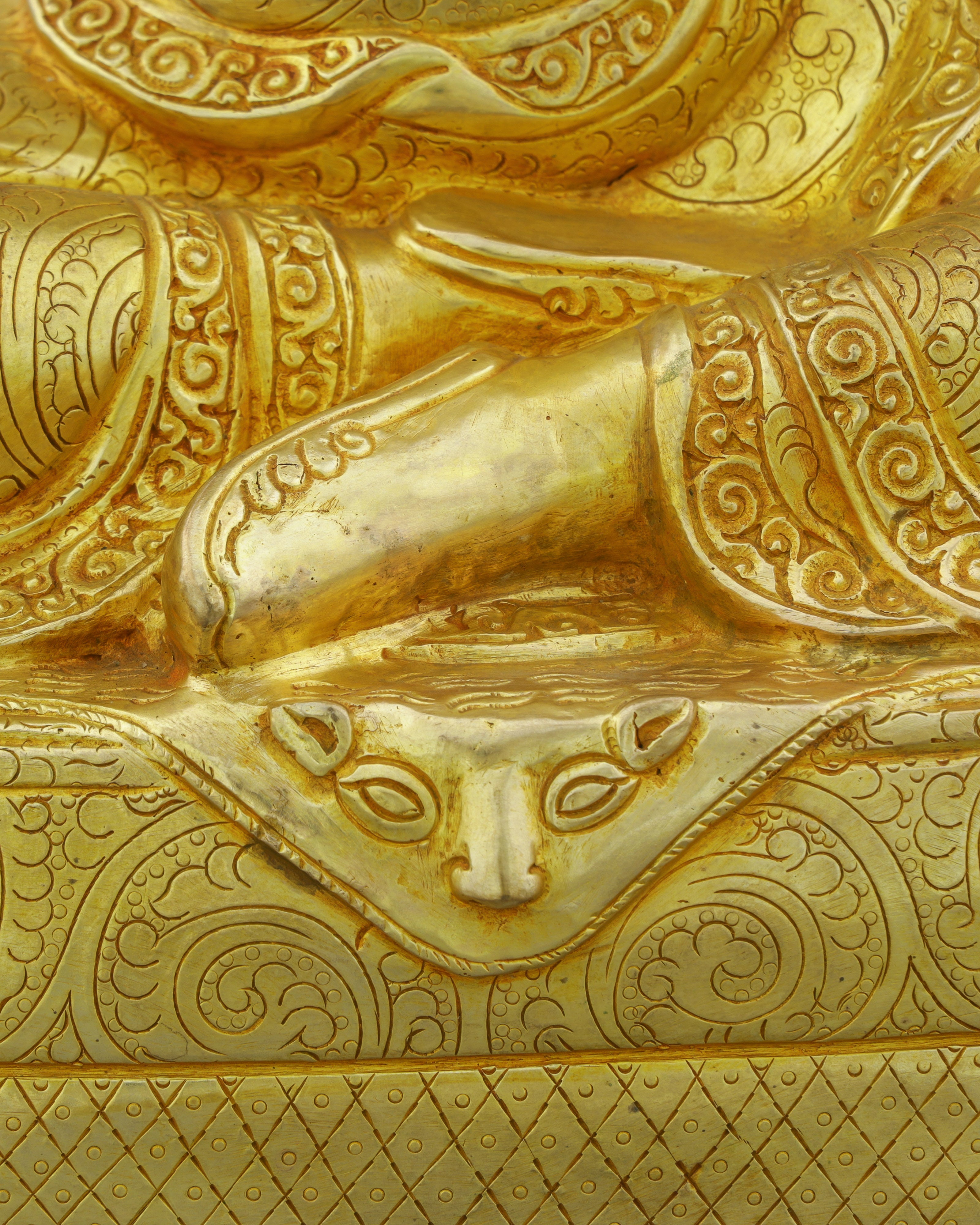 The Visionary Master | Exquisite 24K Gold Gilded Dudjom Lingpa Statue