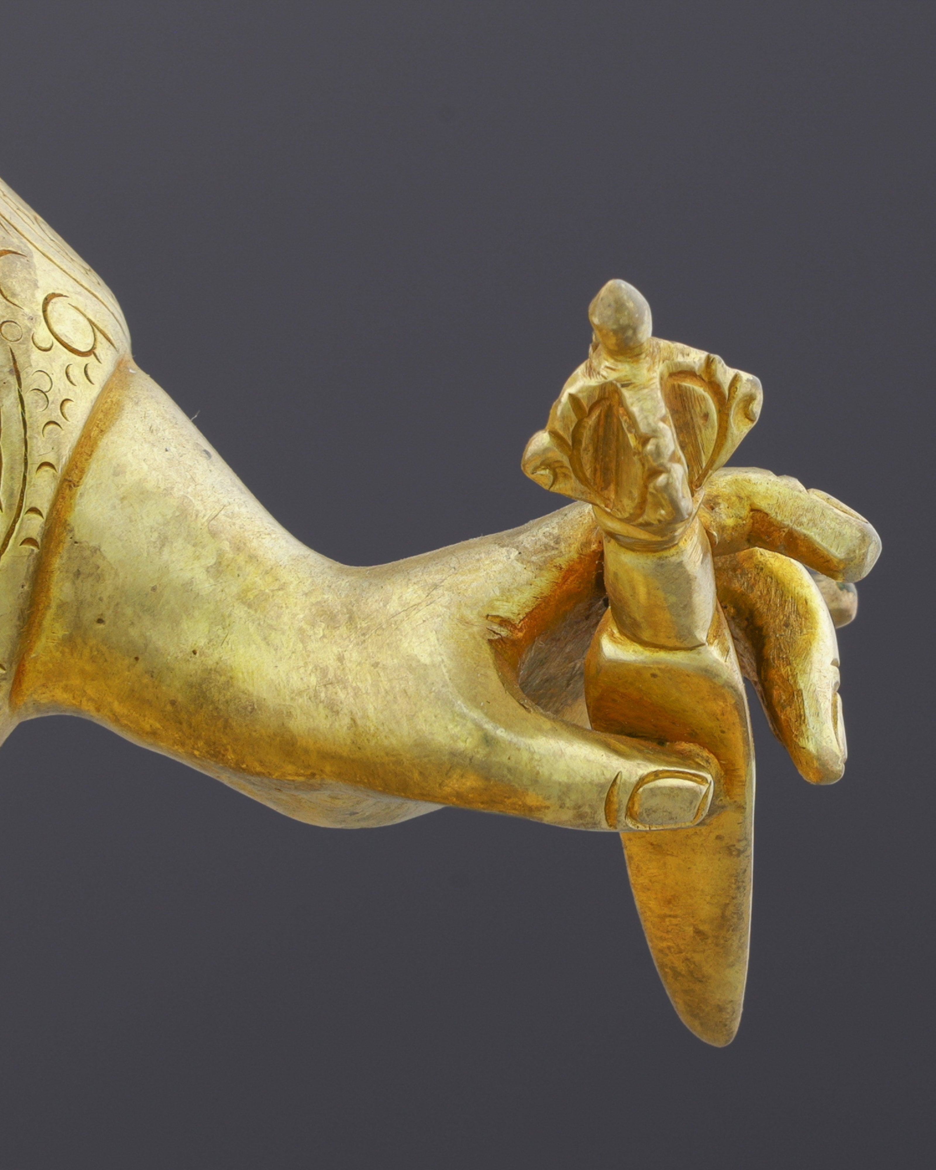 The Visionary Master | Exquisite 24K Gold Gilded Dudjom Lingpa Statue