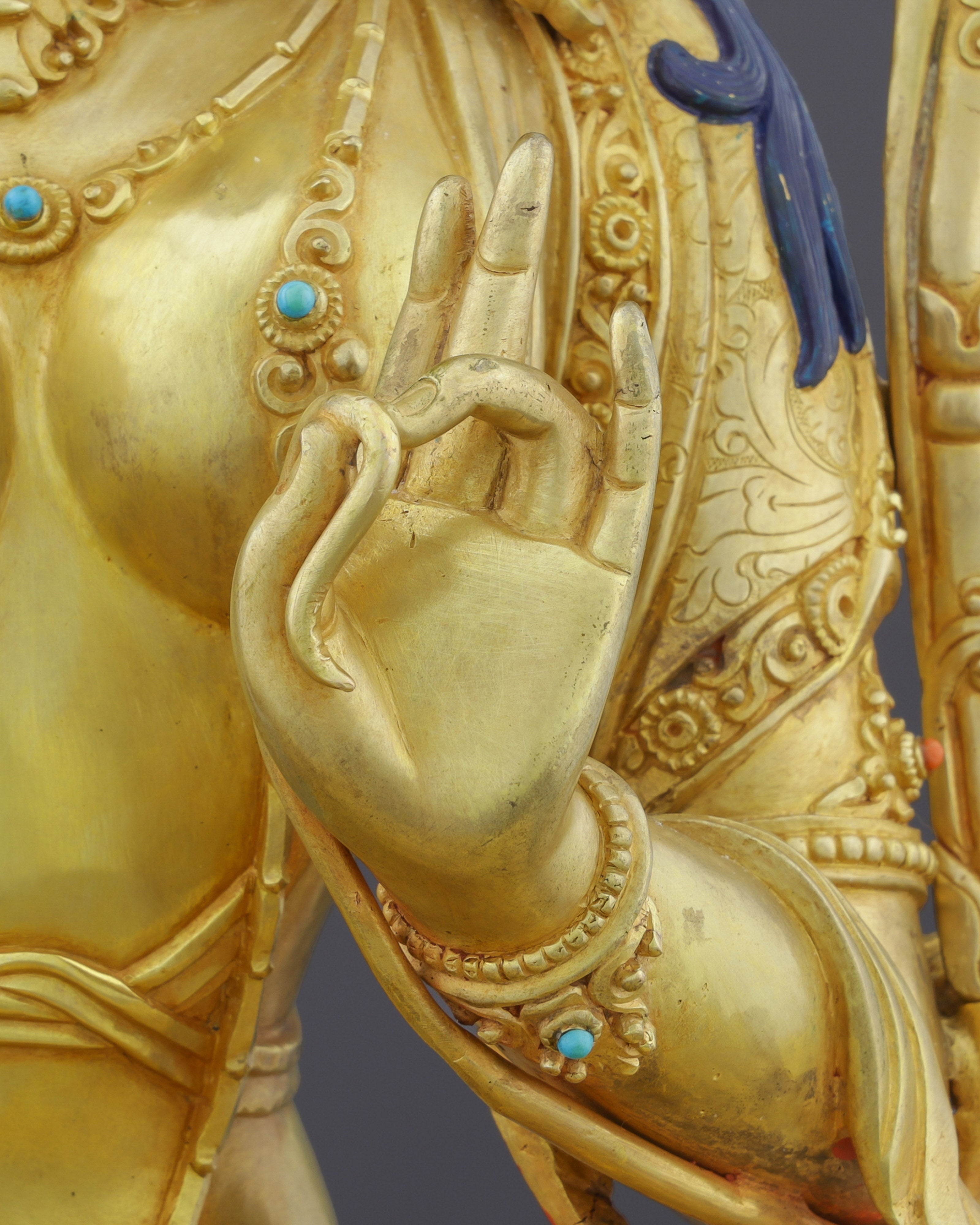 Blessed Radiance | Nepalese Handcrafted 24K Gold Gilded Green Tara